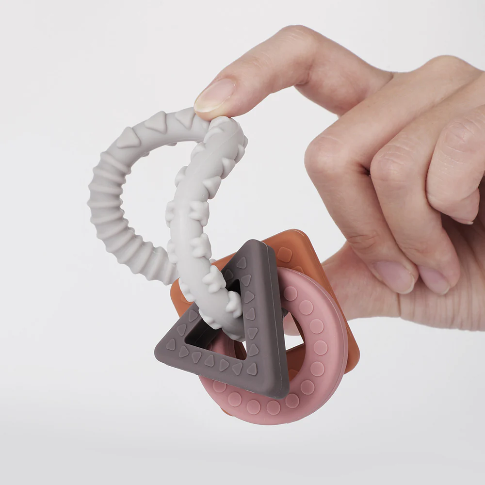 100% Food Grade Silicone Sensory Development Teething Ring - Image 4