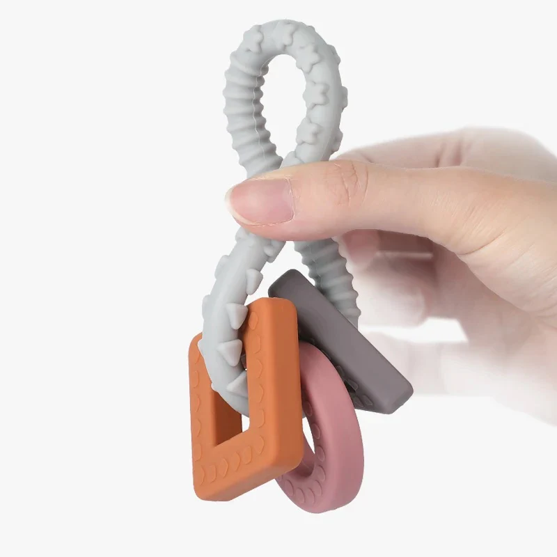 100% Food Grade Silicone Sensory Development Teething Ring - Image 5