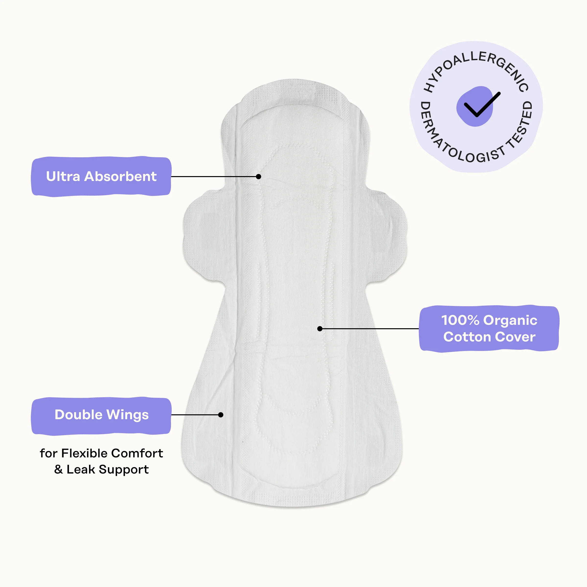 Super Pads - 100% Organic Cotton Cover Calming Herbal Infusion - Image 6