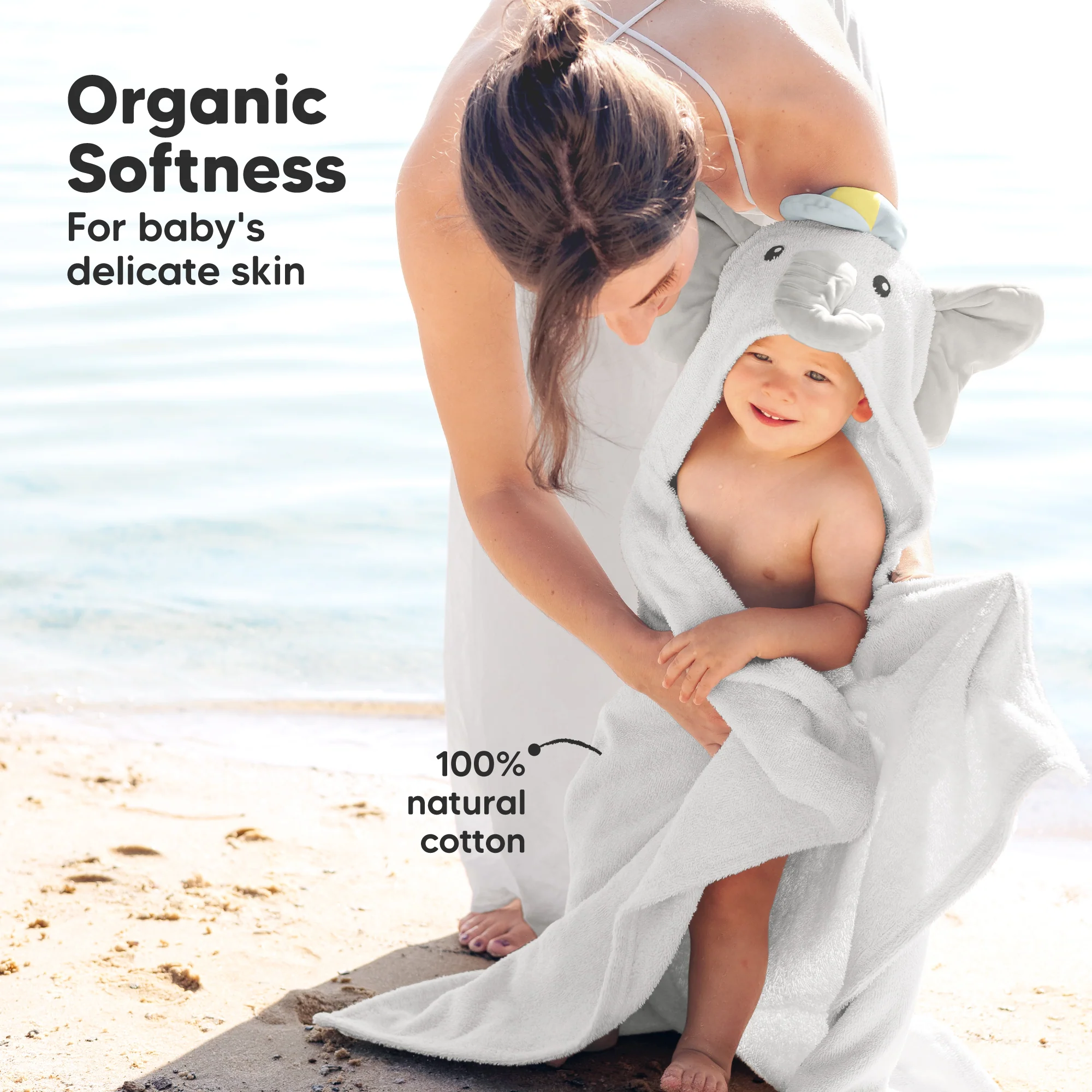 GOTS Certified, 100% Organic Cotton Hooded Towel - Image 20