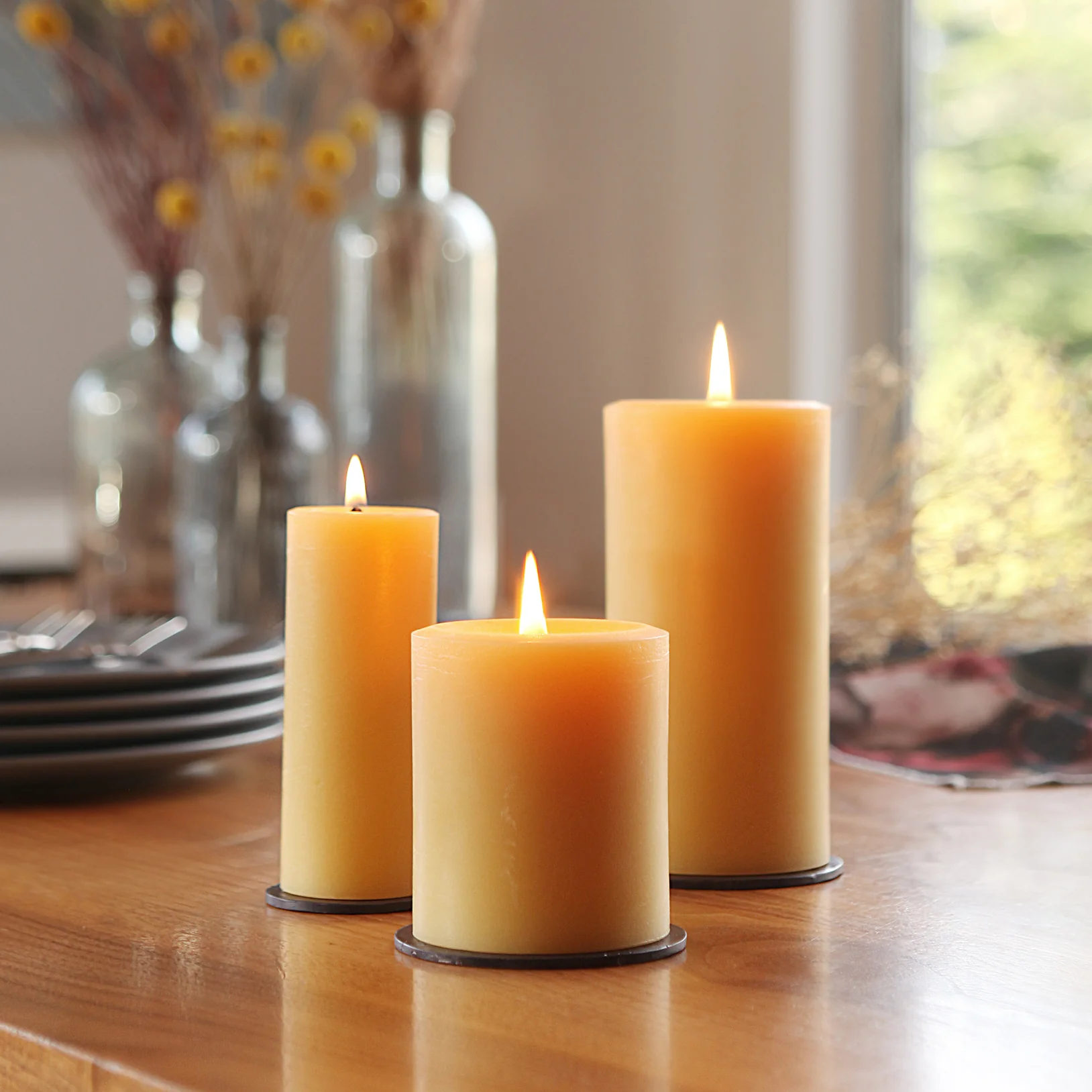 100% Pure Beeswax Pillar Candle - Image 6