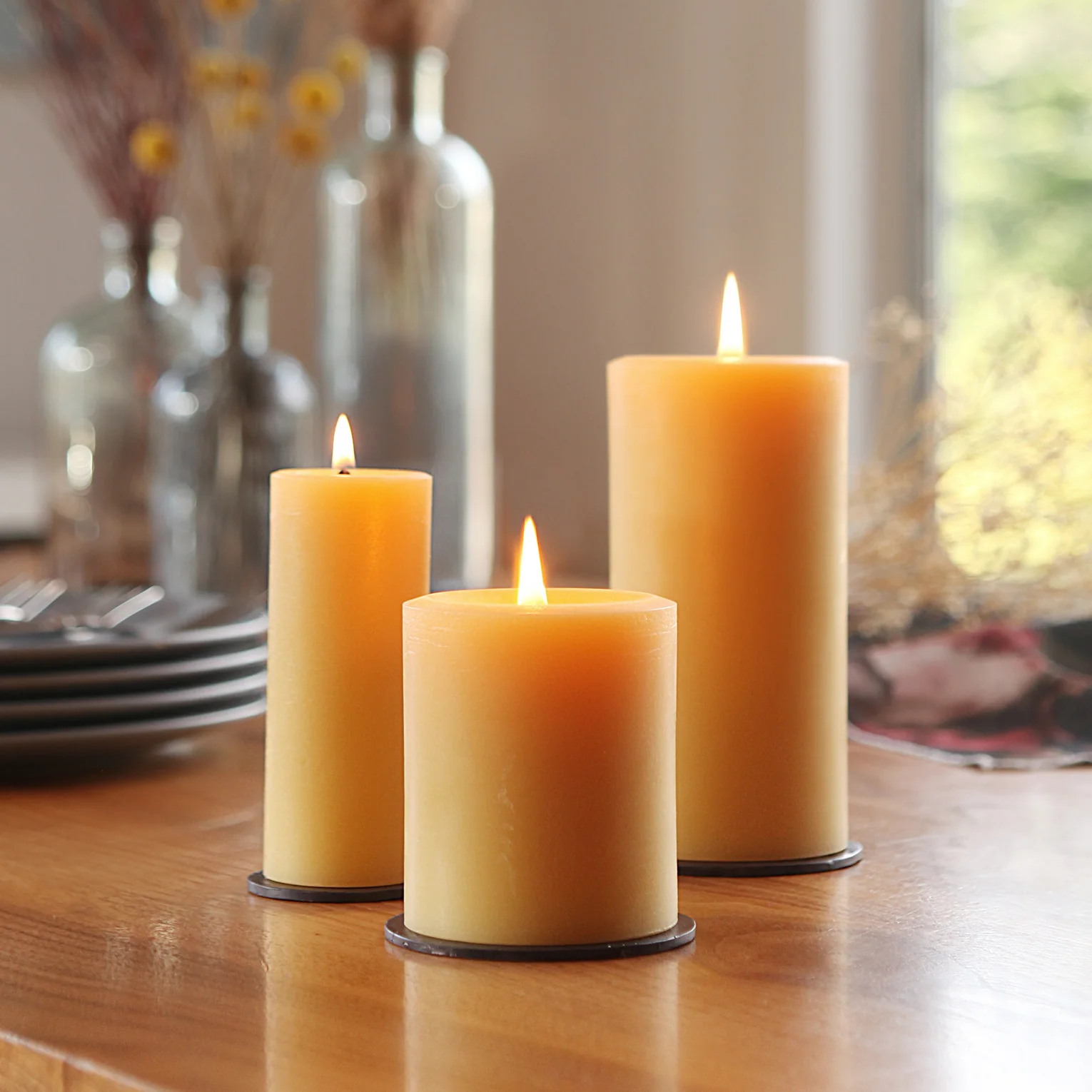 100% Pure Beeswax Pillar Candle - Image 9