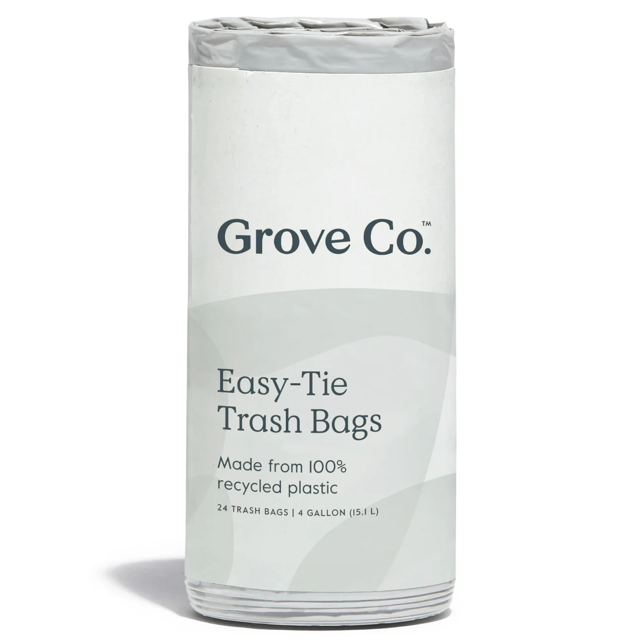 100% Recycled Plastic Trash Bags, Tie Top - Image 2