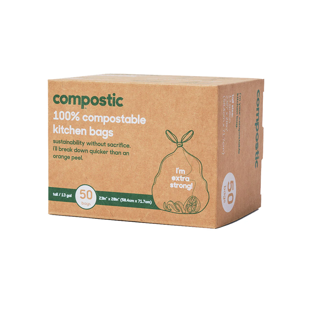13 Gallon Home Compostable Trash Bags - Image 2
