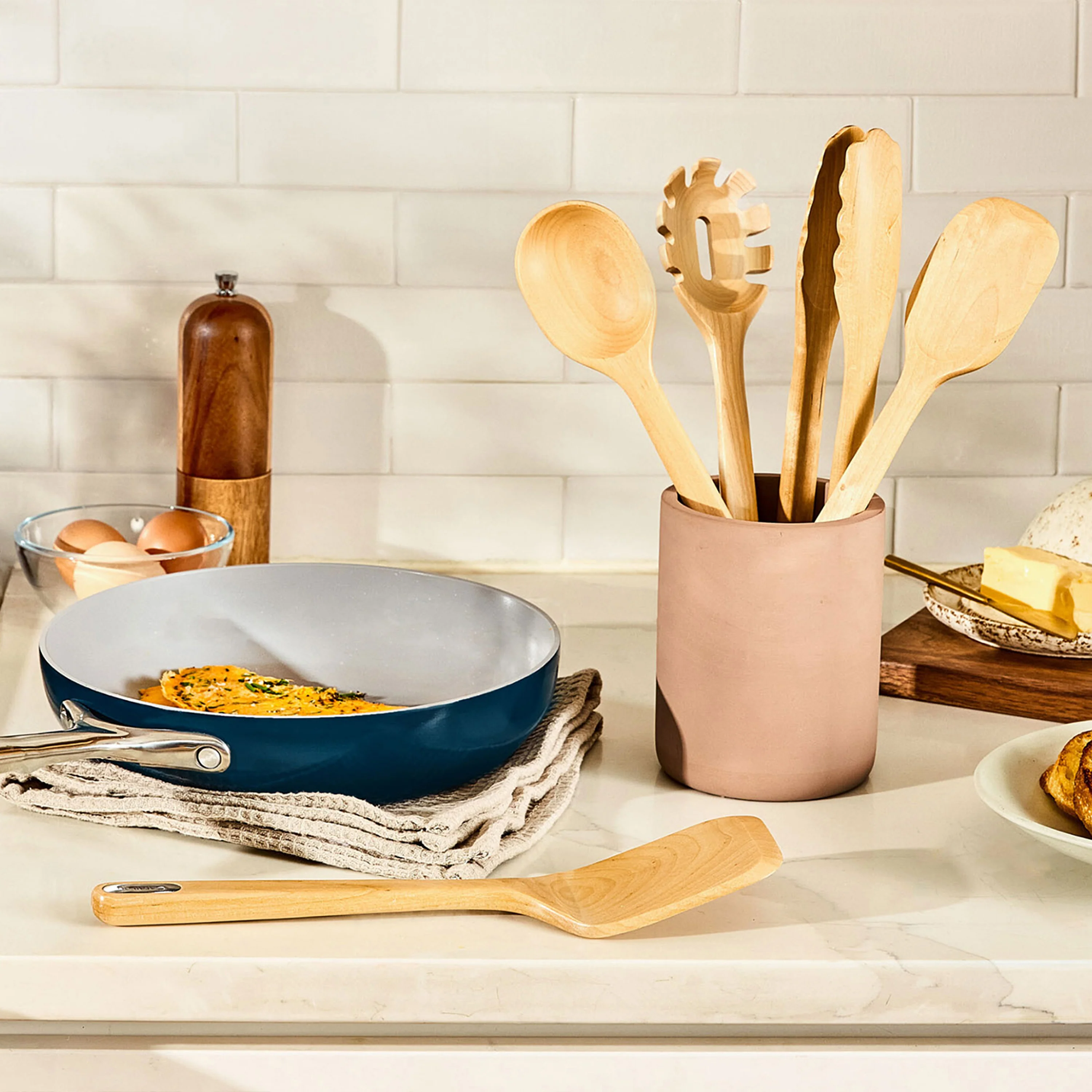 5 Piece FSC-Certified Birch Wood Utensil Set - Image 2