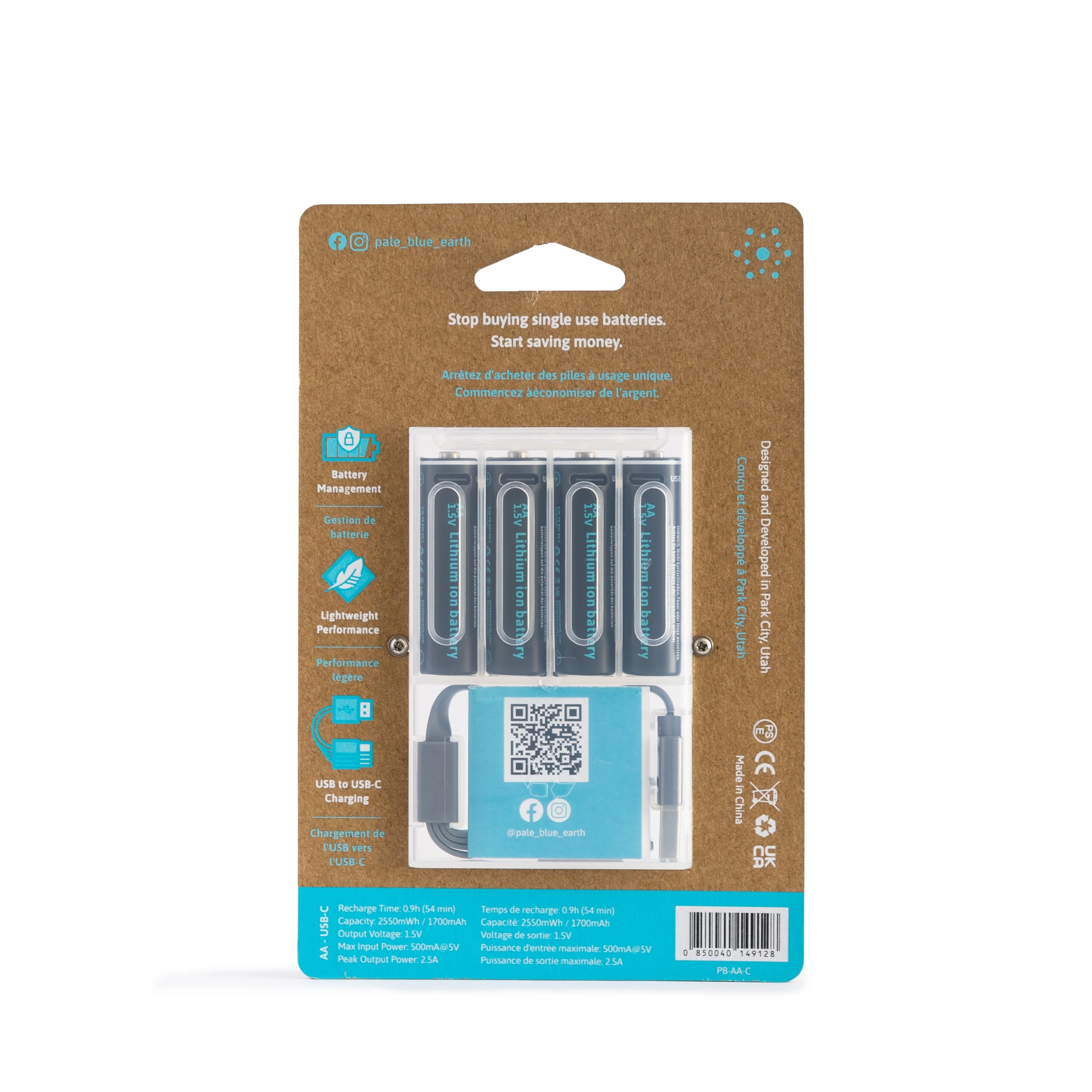 AA USB-C Li-ion Rechargeable Batteries - Image 8