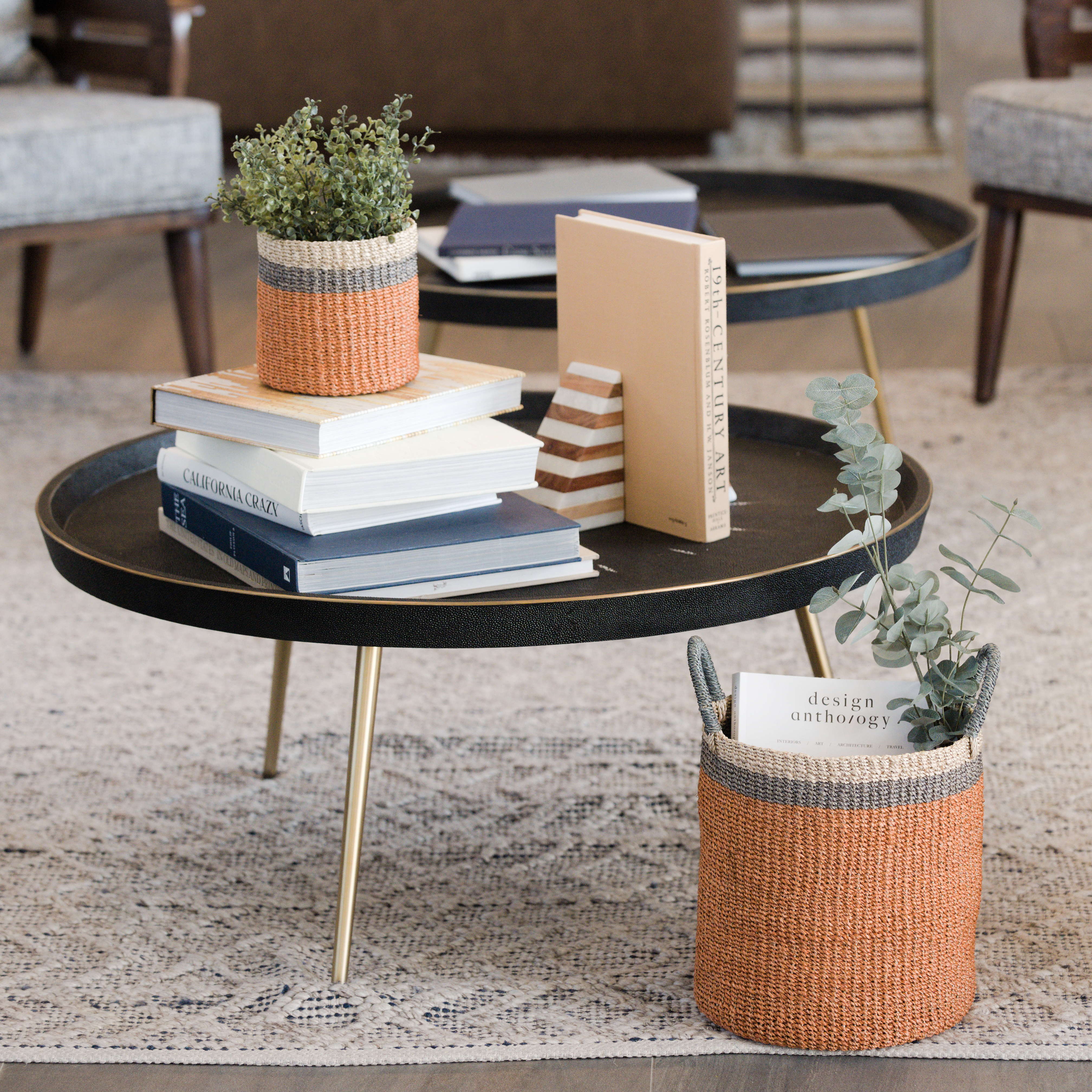 Abaca Cylinder Tabletop Basket - Image 3