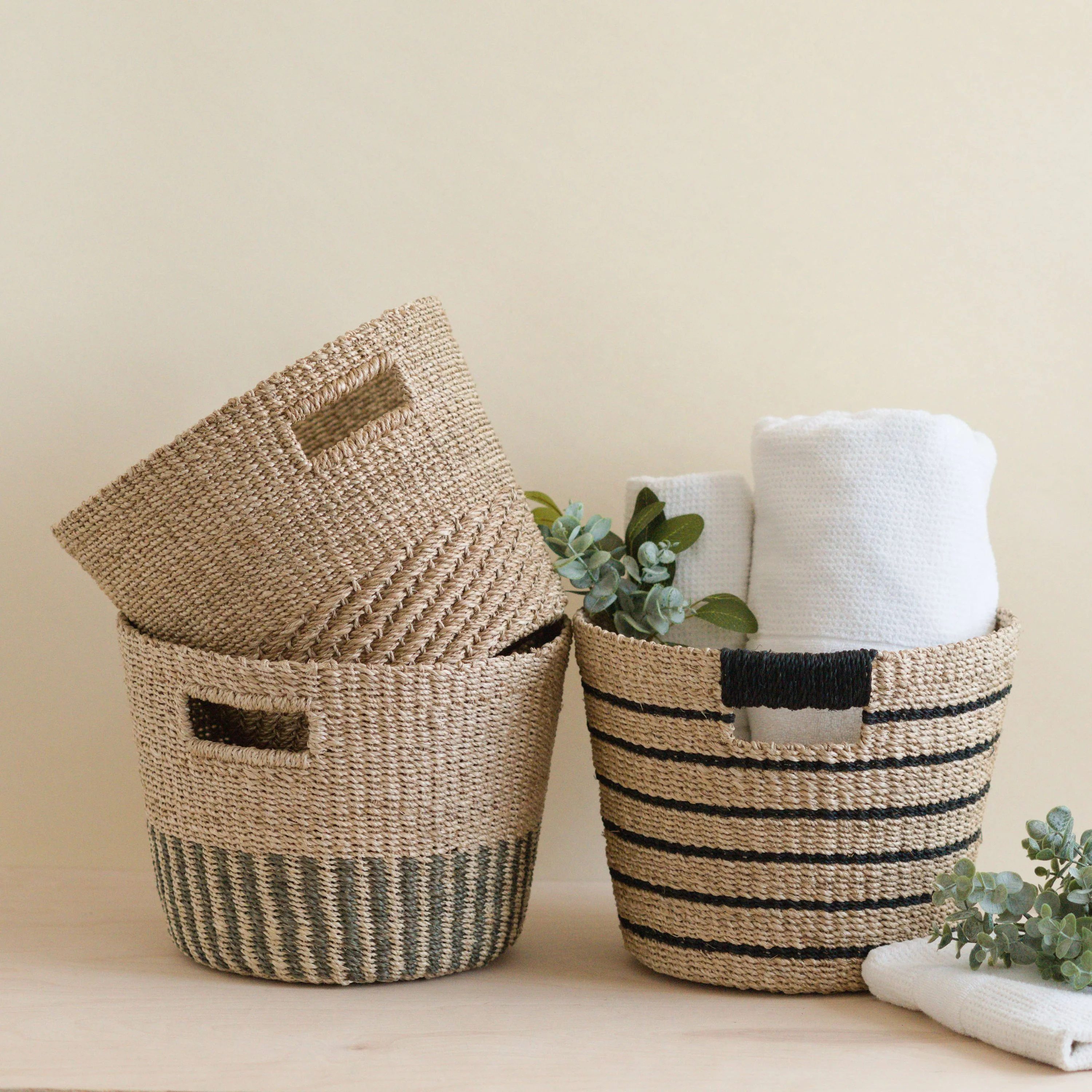 Abaca Tapered Basket - Image 3
