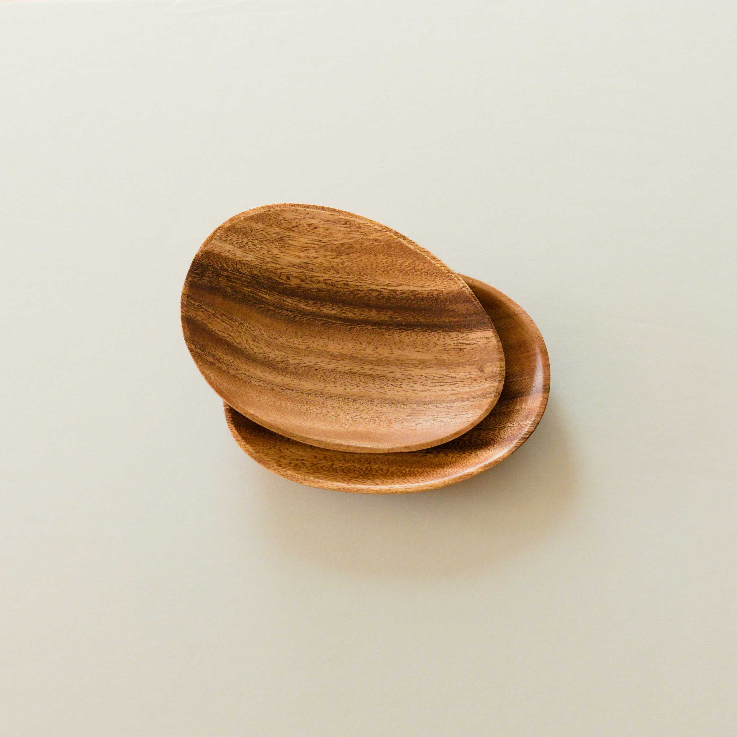 Acacia Oval Plates 7", set of 2 - Image 5