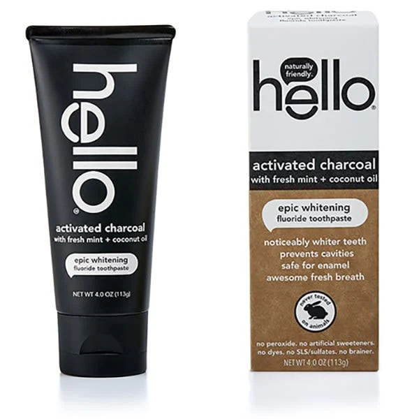 hello Activated Charcoal Epic Whitening Fluoride Free Toothpaste - Image 6