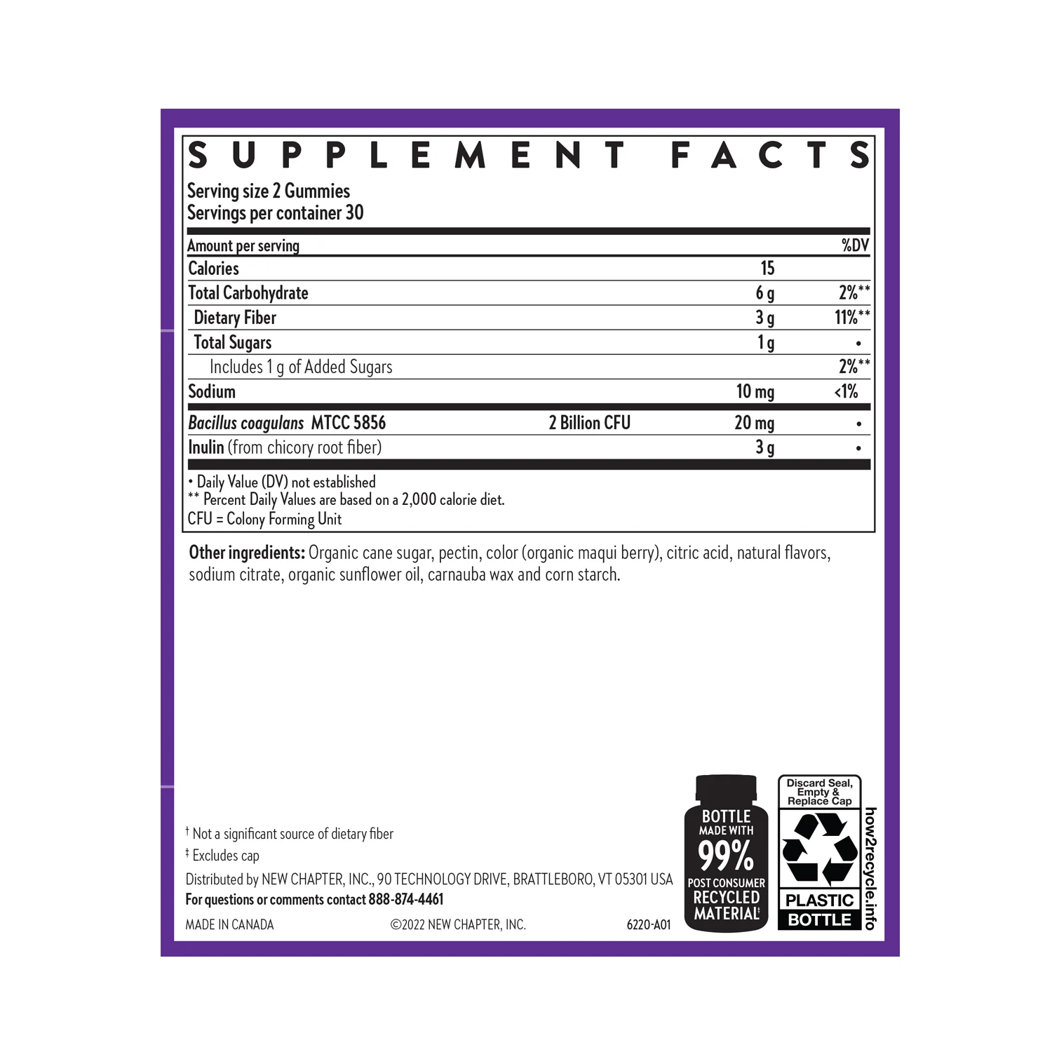 All-Flora Probiotic + Prebiotic Gummies, Raspberry Flavored - Image 2