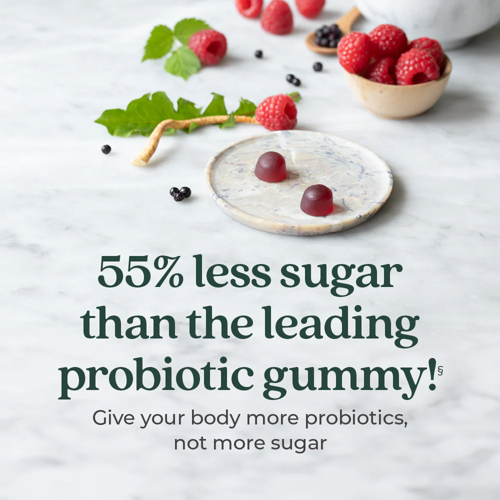 All-Flora Probiotic + Prebiotic Gummies, Raspberry Flavored - Image 6