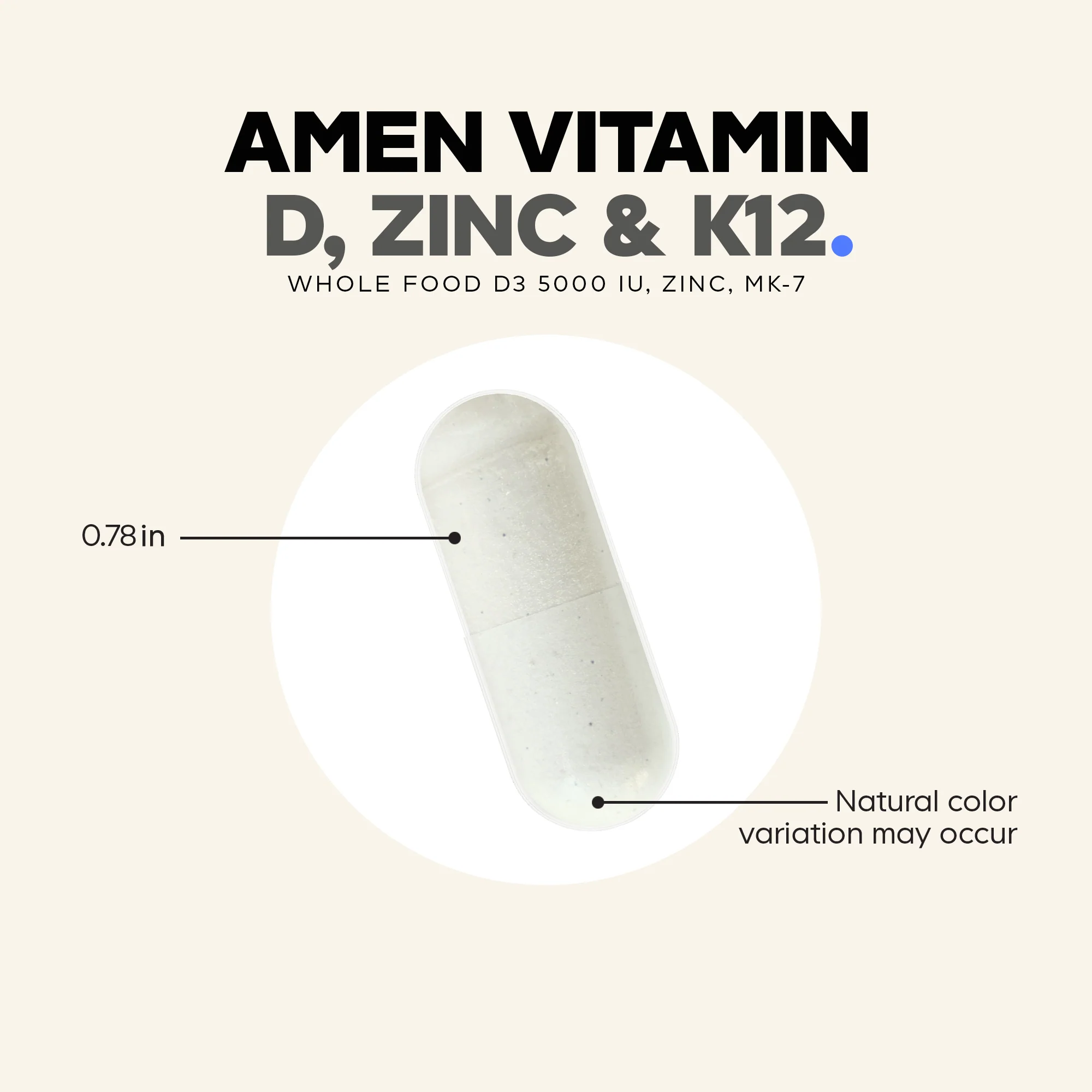 Amen Vitamin D, K2 & Zinc Capsules - Image 6