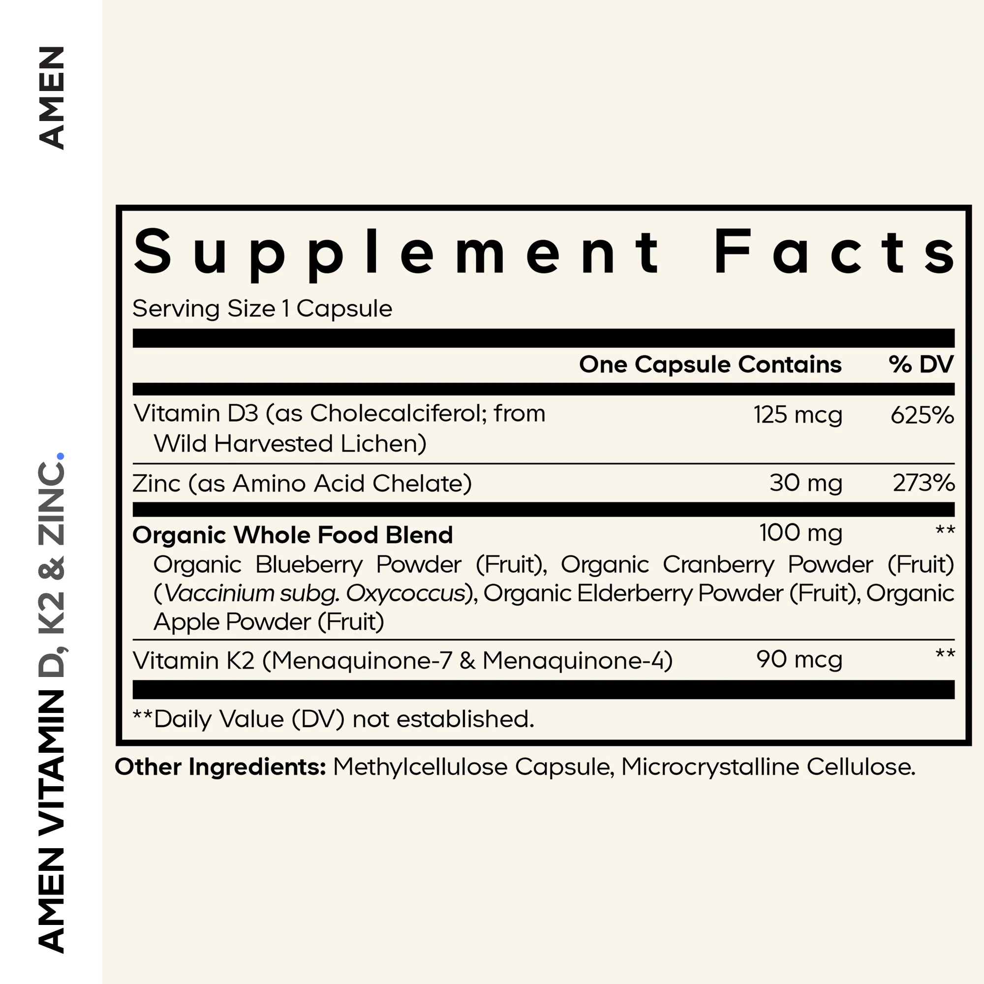 Amen Vitamin D, K2 & Zinc Capsules - Image 9