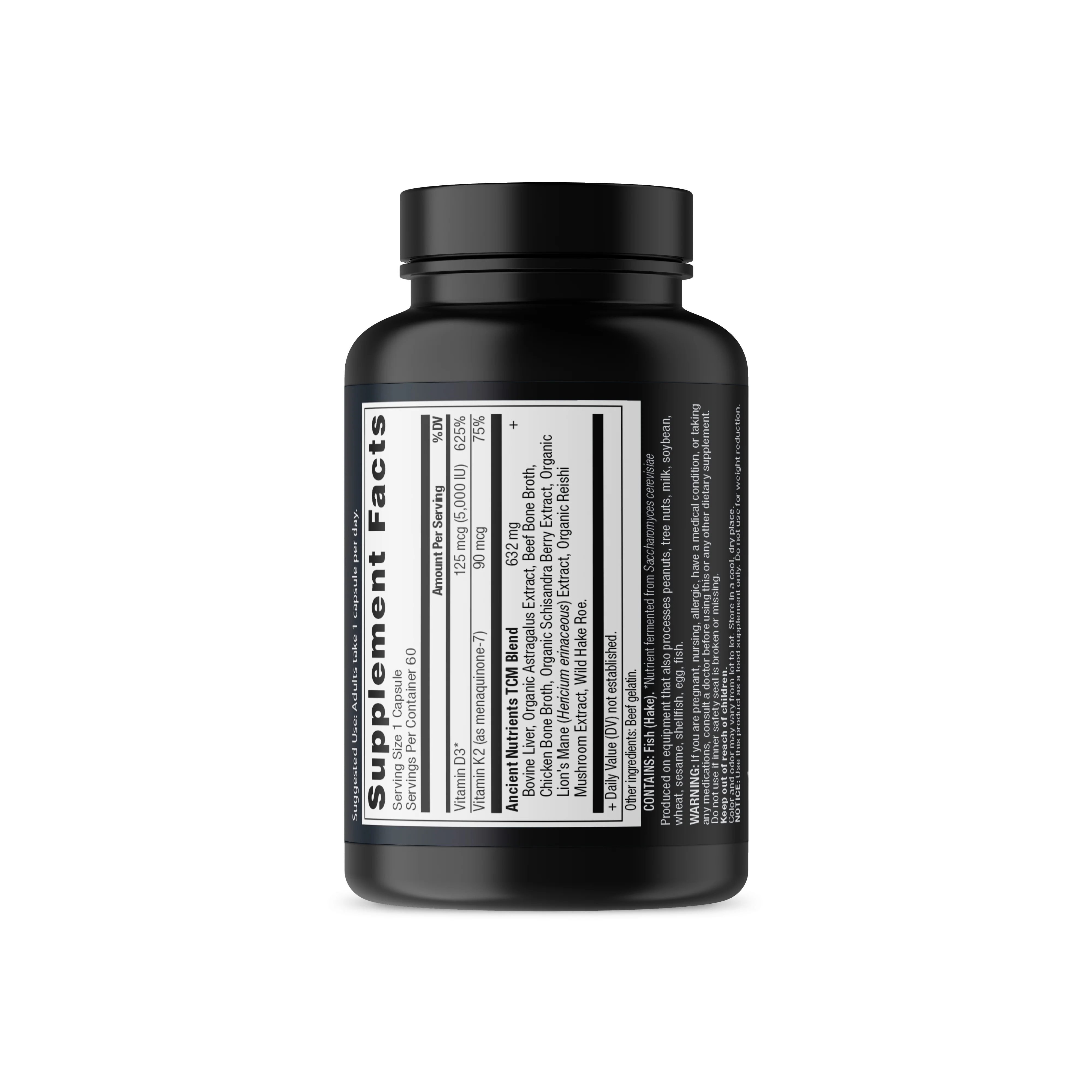 Vitamin D3 + K2 Capsules, Ancient Nutrients Blend - Image 3