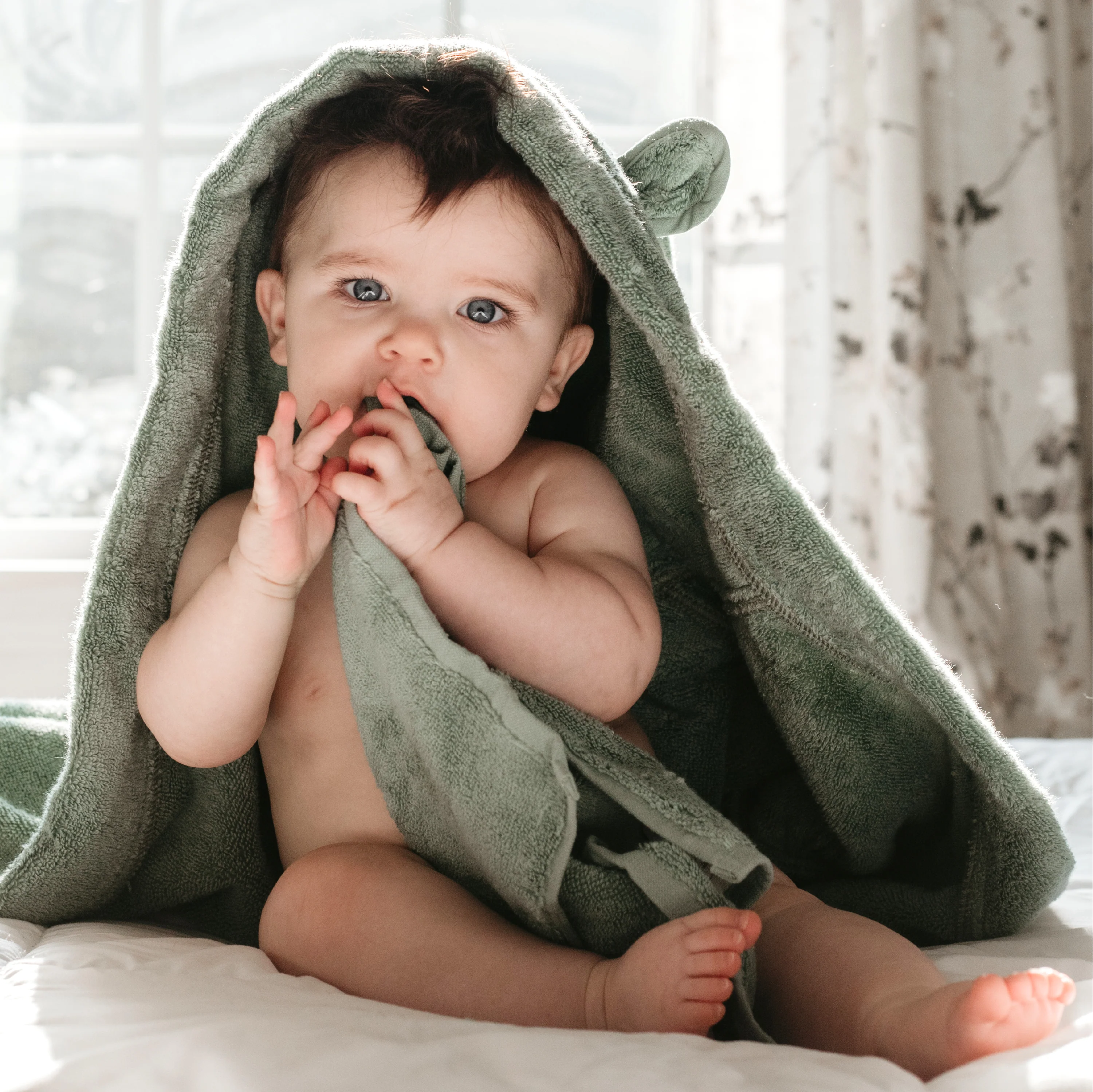 GOTS Certified, 100% Organic Cotton Hooded Baby Towel, Ultra Soft and Absorbent - Image 11