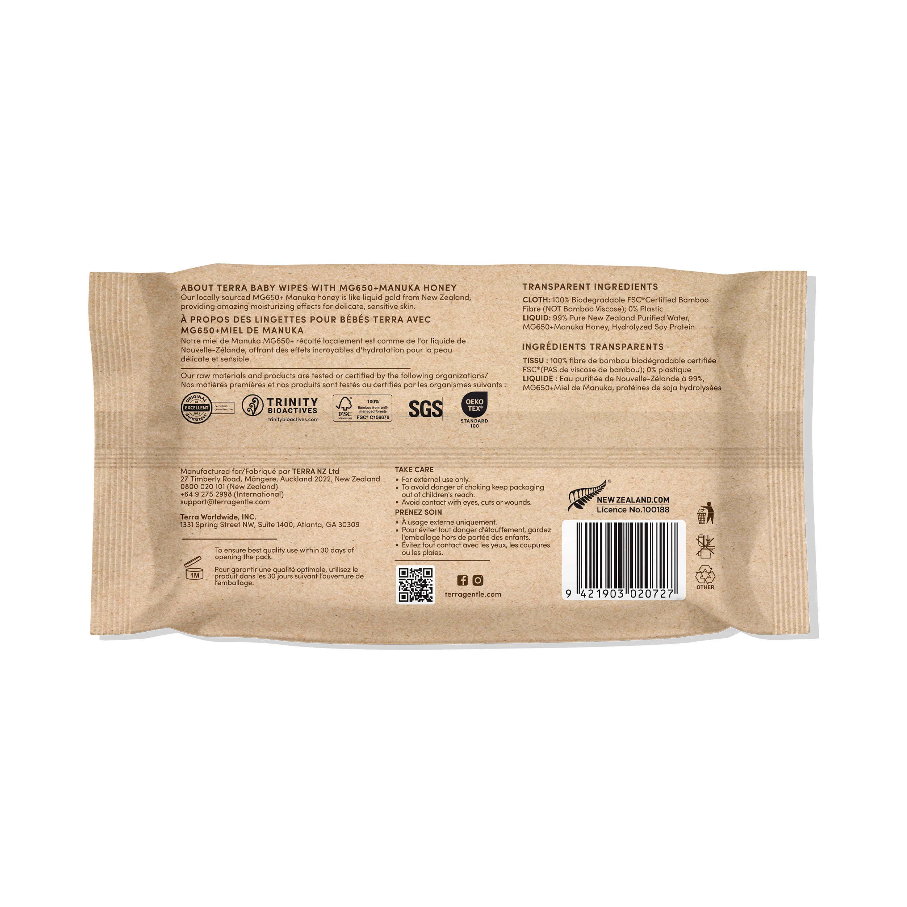 Moisturizing Baby Wipes - Manuka Honey - Image 2
