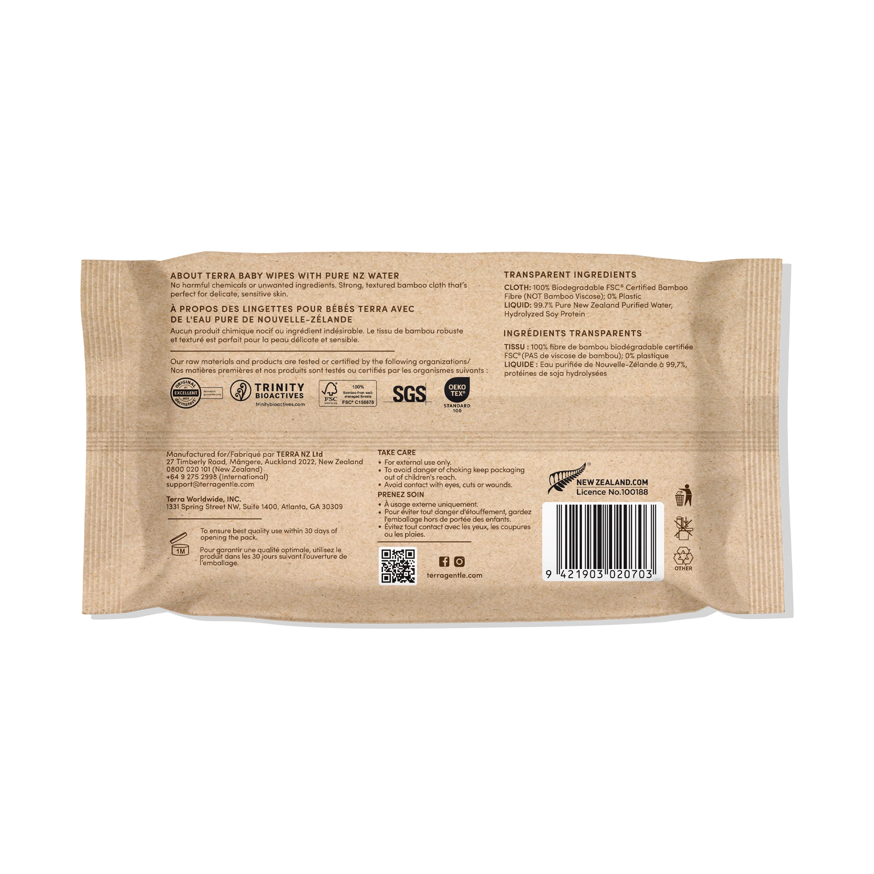 Soothing Baby Wipes for Sensitive Skin - Pure New Zealand Water Wipes - Image 2