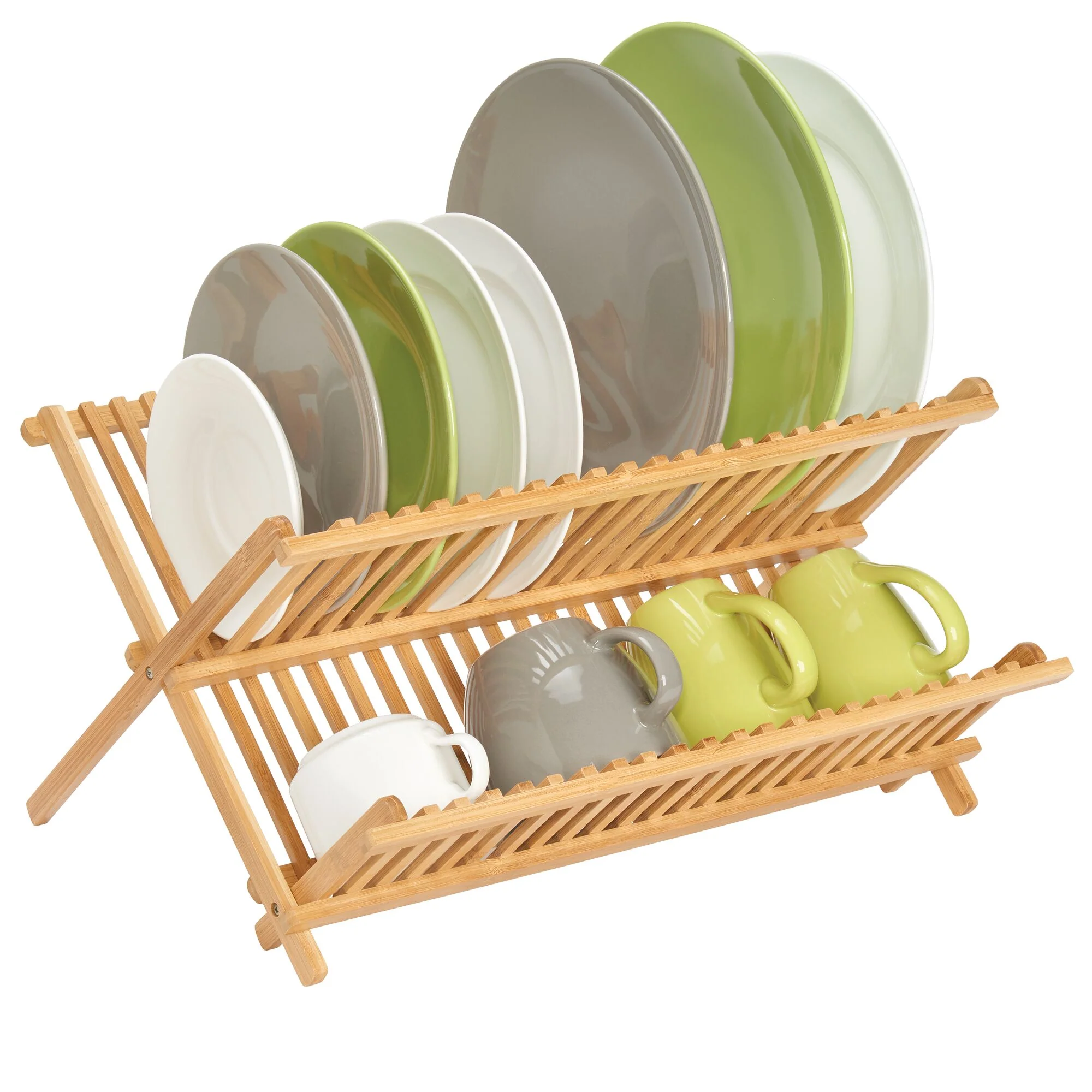 Bamboo Folding Collapsible Dish Drying Rack - Image 4