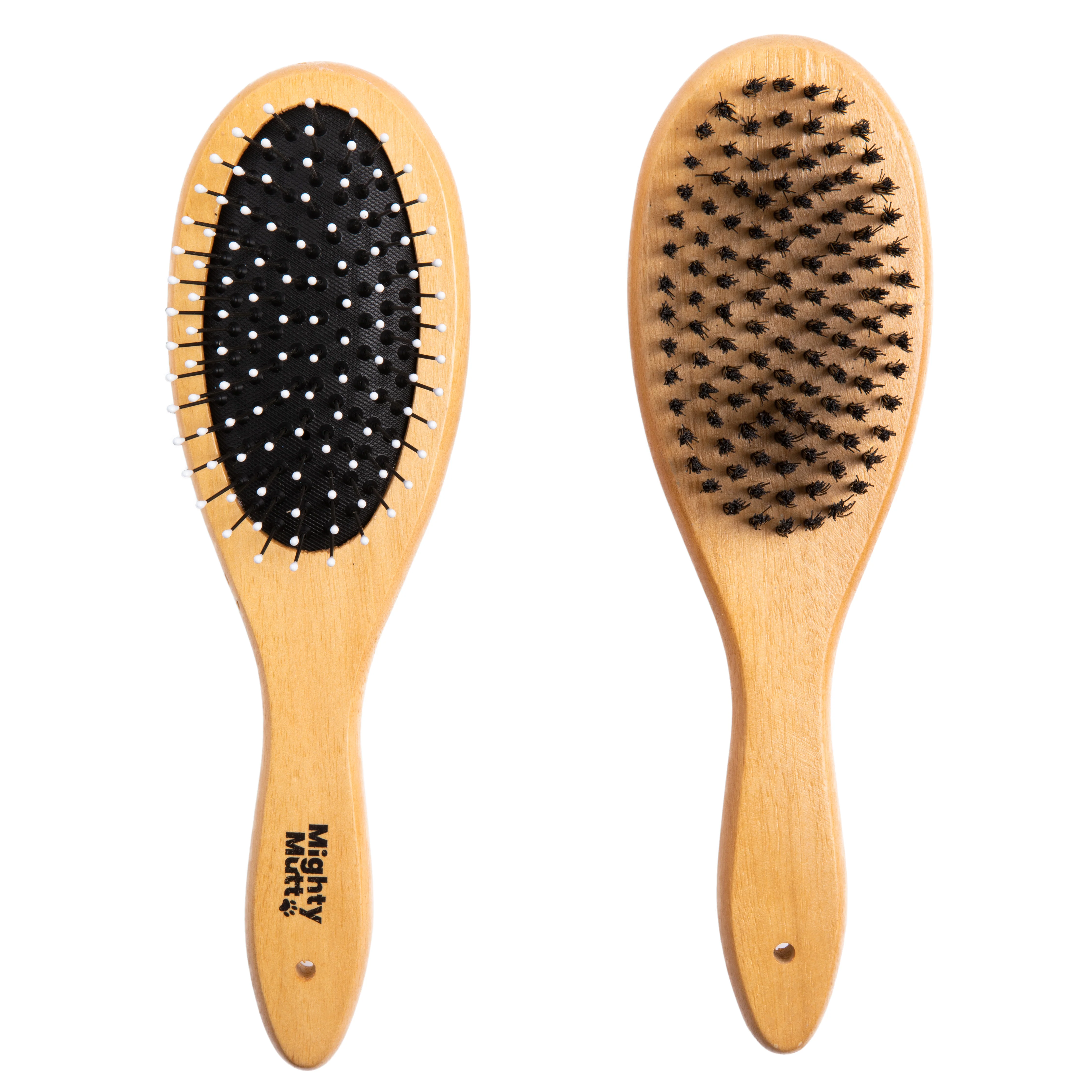Bamboo Grooming Brush for Pets - Double Sided Combo Brush - Image 3