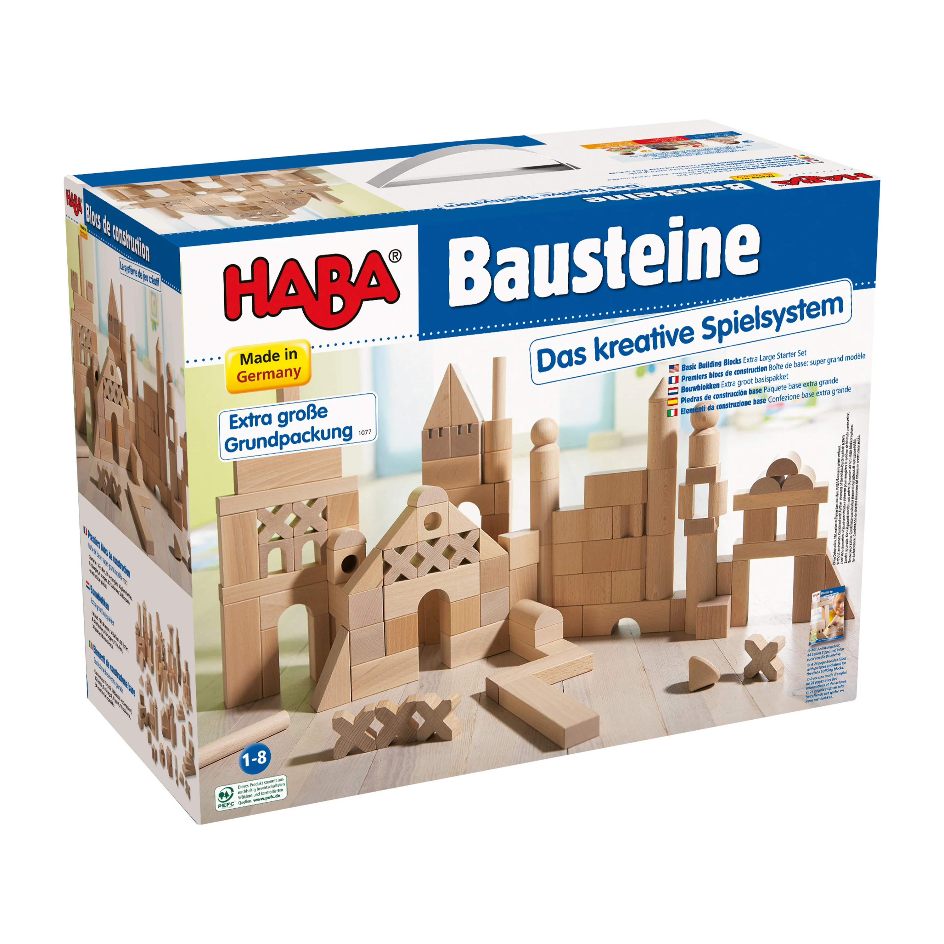 Basic Building Blocks - Extra Large Wooden Starter Set made from sustainably sourced wood - Image 2