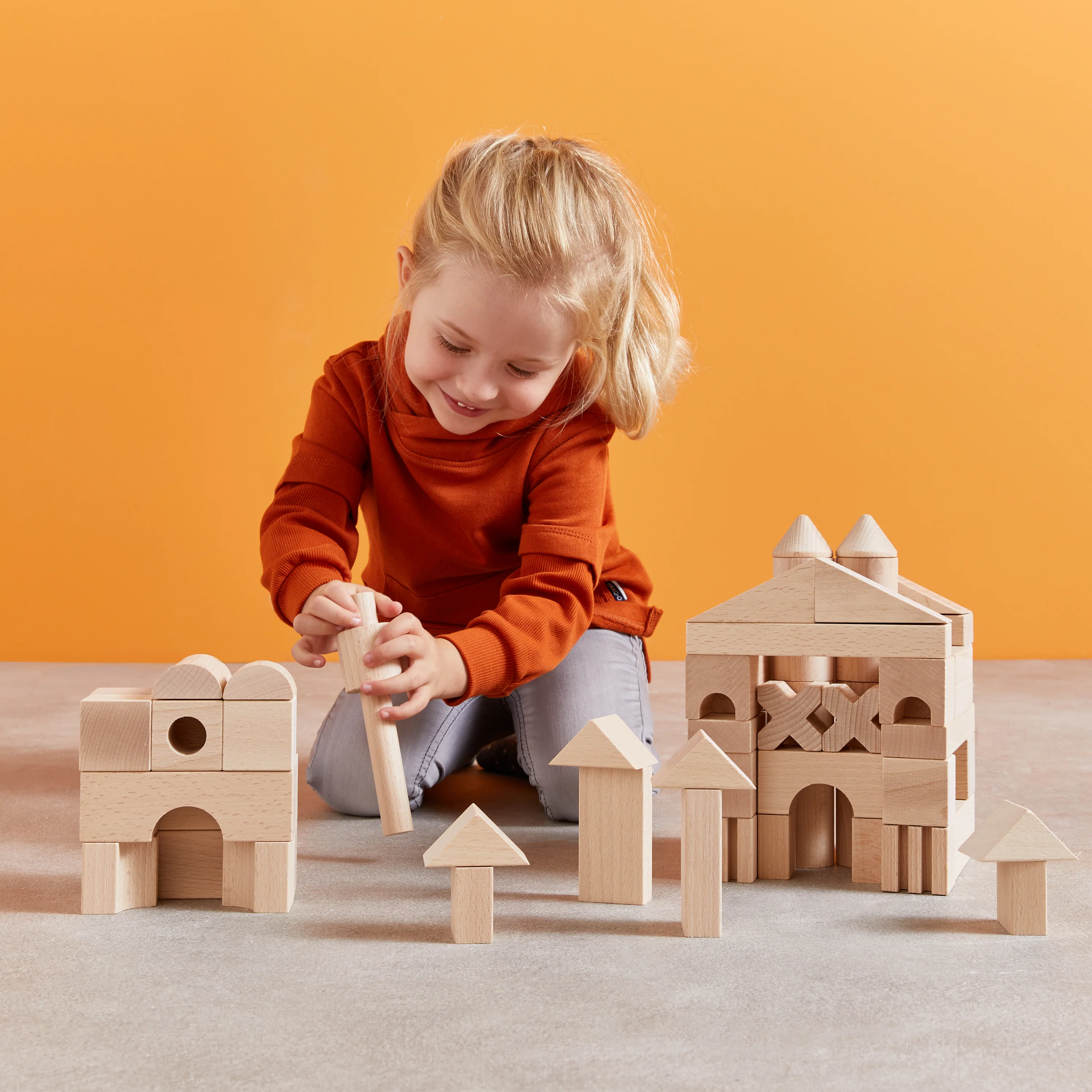 Basic Building Blocks - Extra Large Wooden Starter Set made from sustainably sourced wood - Image 4