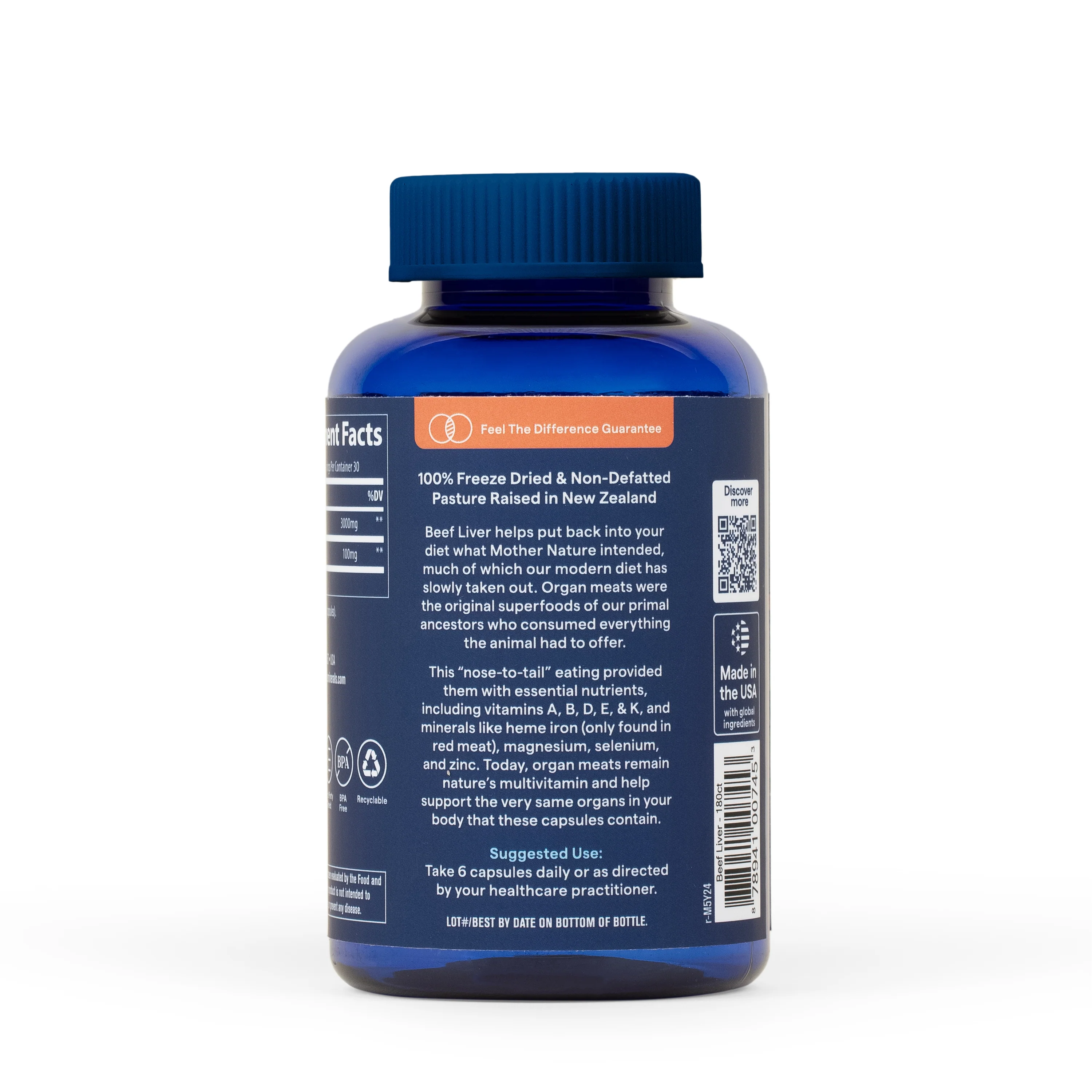 Beef Liver Capsules, 500 mg - Image 2