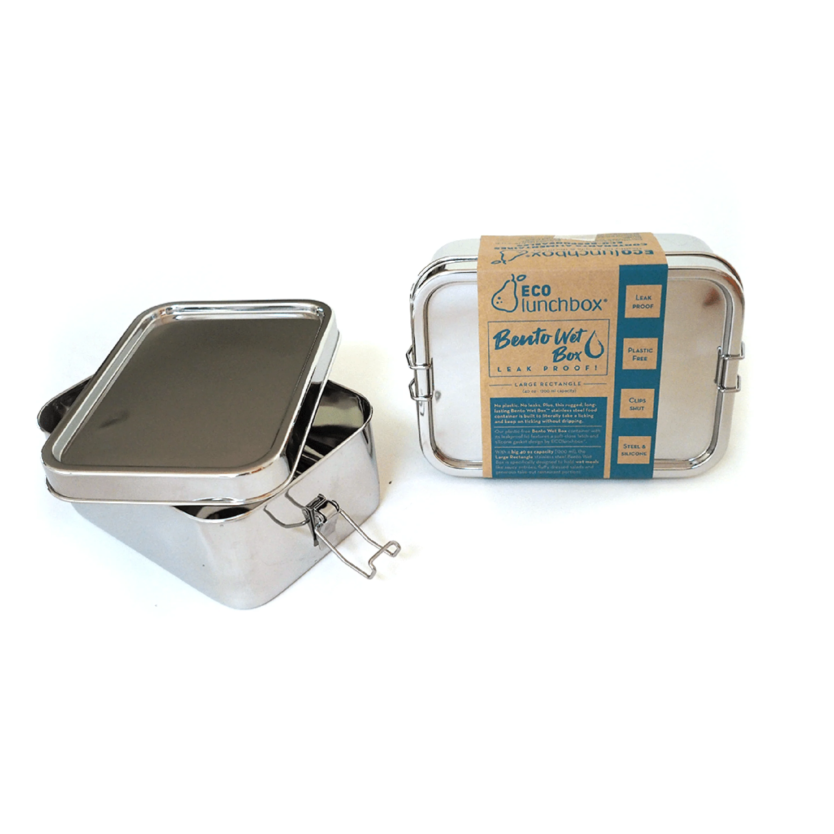 Bento Wet Box™ Stainless Steel Food Container - Large Rectangle - Image 7