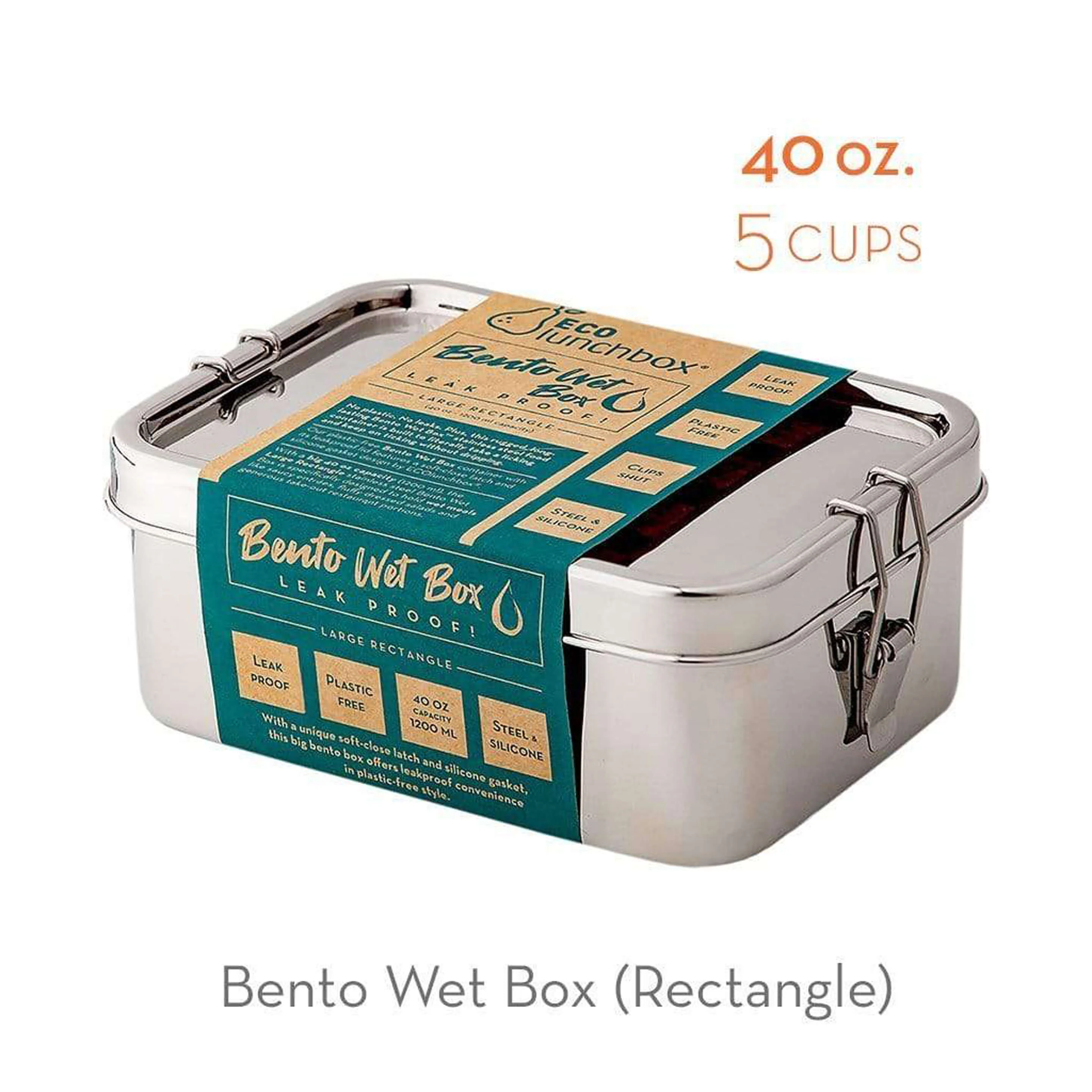 Bento Wet Box™ Stainless Steel Food Container - Large Rectangle - Image 8