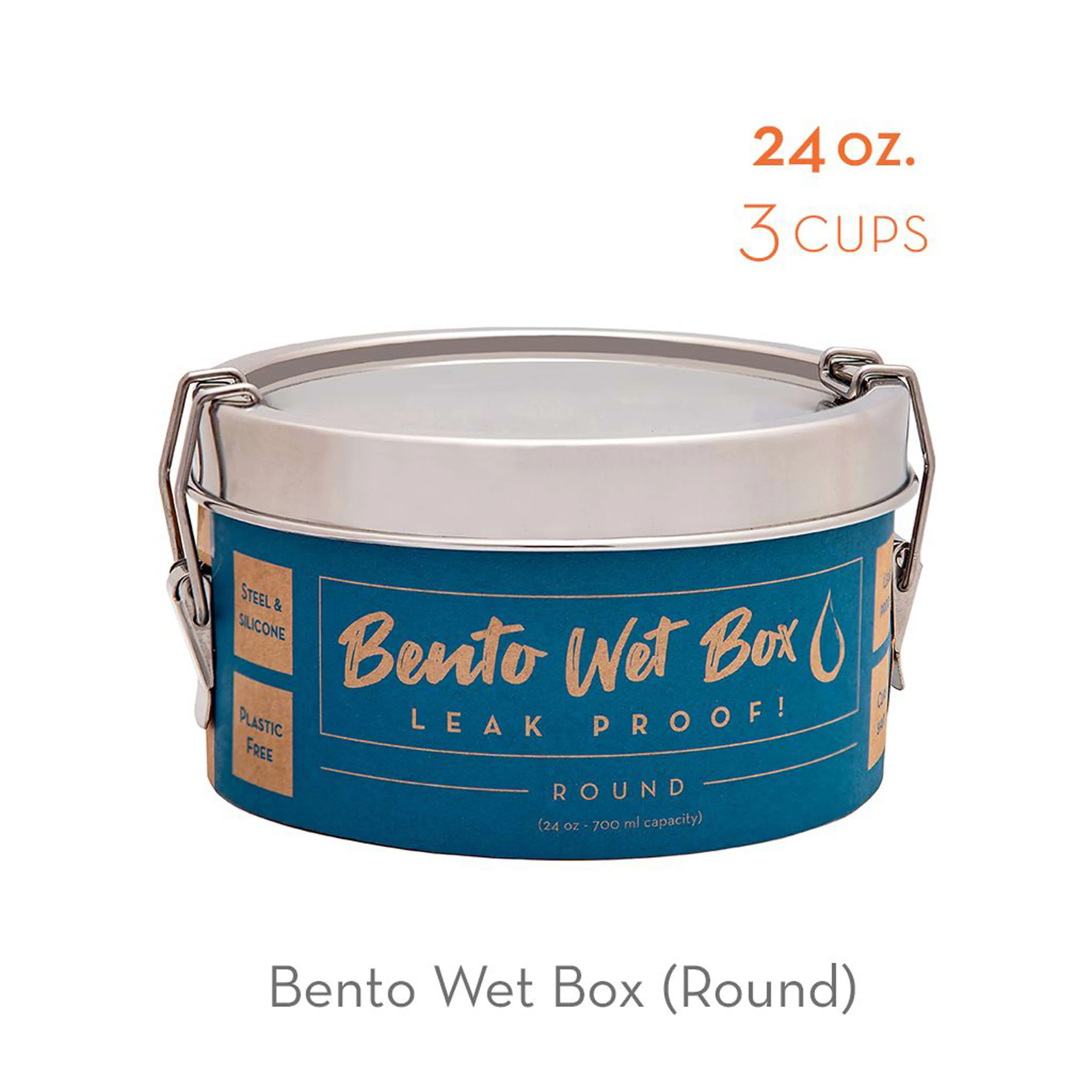 Bento Wet Box™ Stainless Steel Food Container - Large Round - Image 3