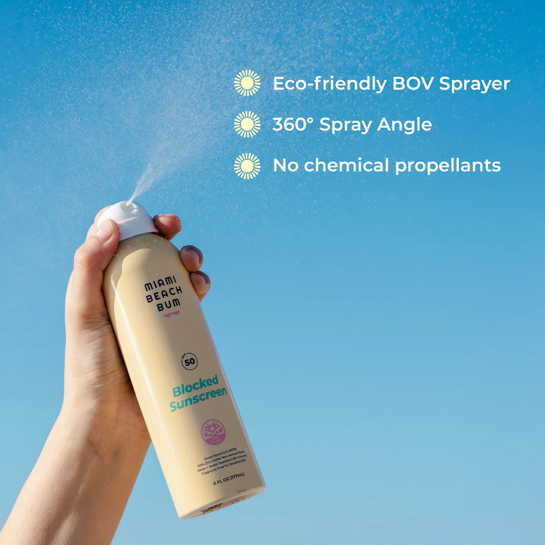 Blocked Mineral Sunscreen Spray - SPF 50 - Image 9