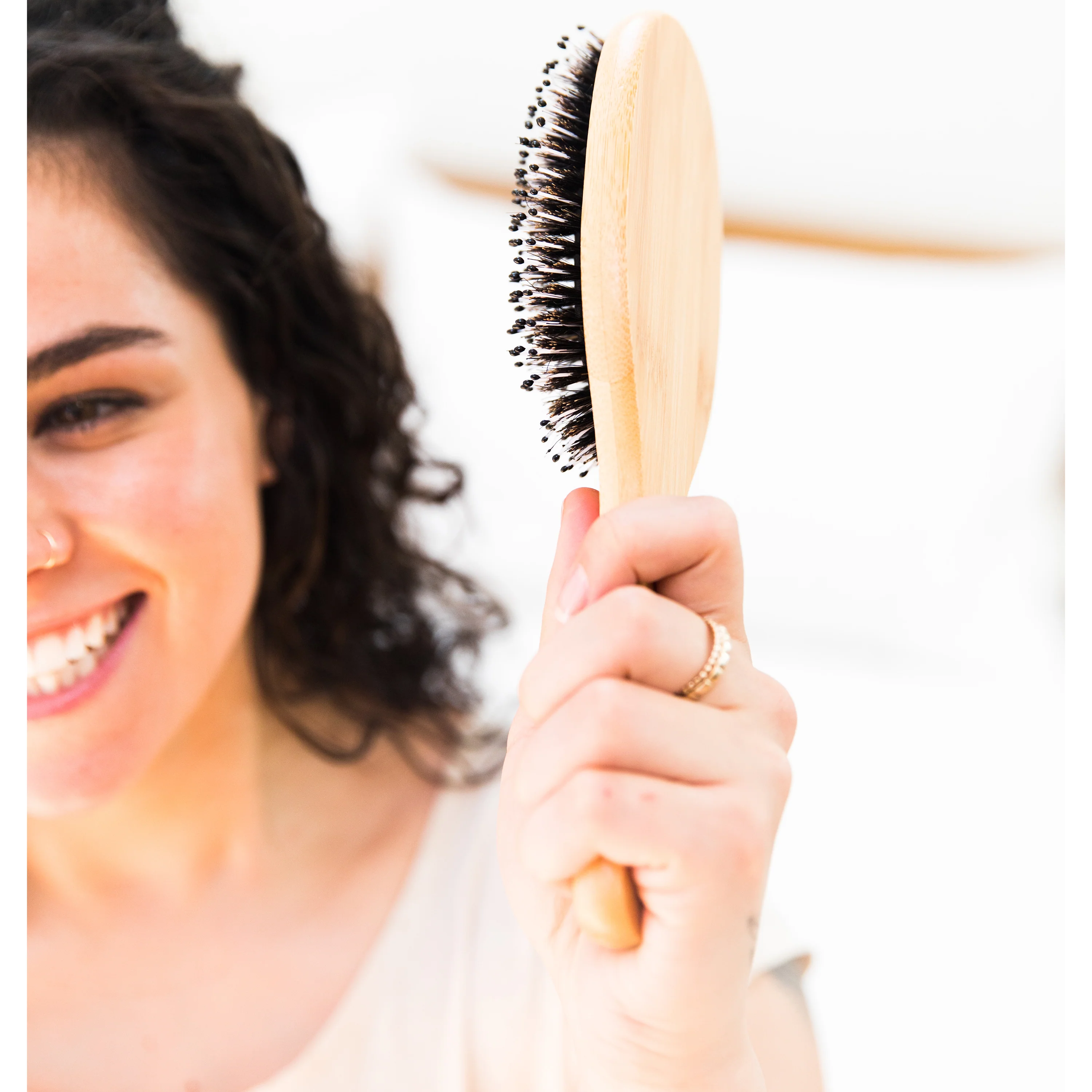 Boar Bristle Hair Brush - Image 7