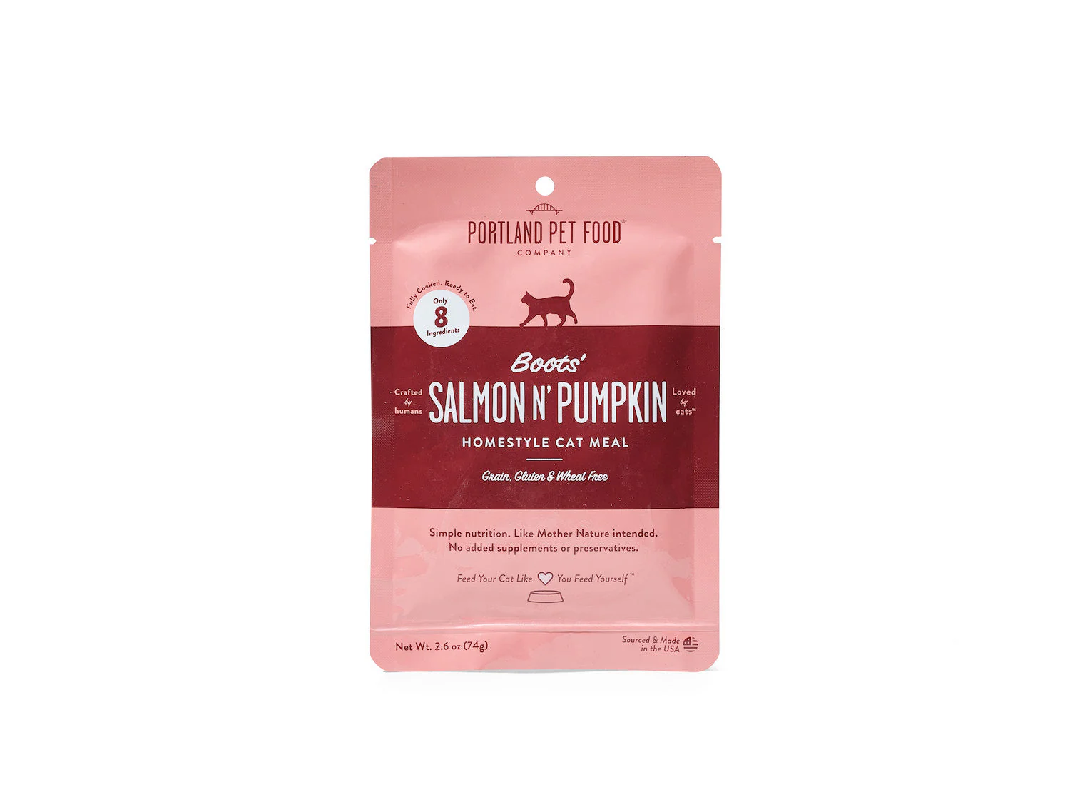 Boots' Salmon N' Pumpkin Homestyle Wet Puree Cat Food Meal, Human-Grade, Grain-Free, 2.6 oz Pouches - Image 2