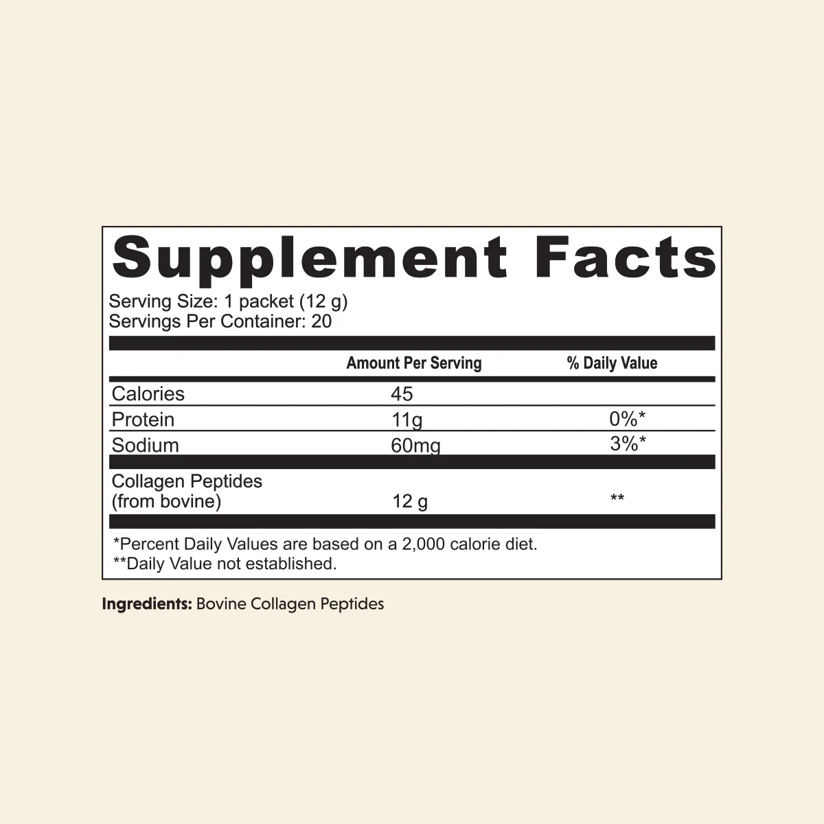 Bovine Collagen Peptides Dissolvable Powder Sticks - Image 6