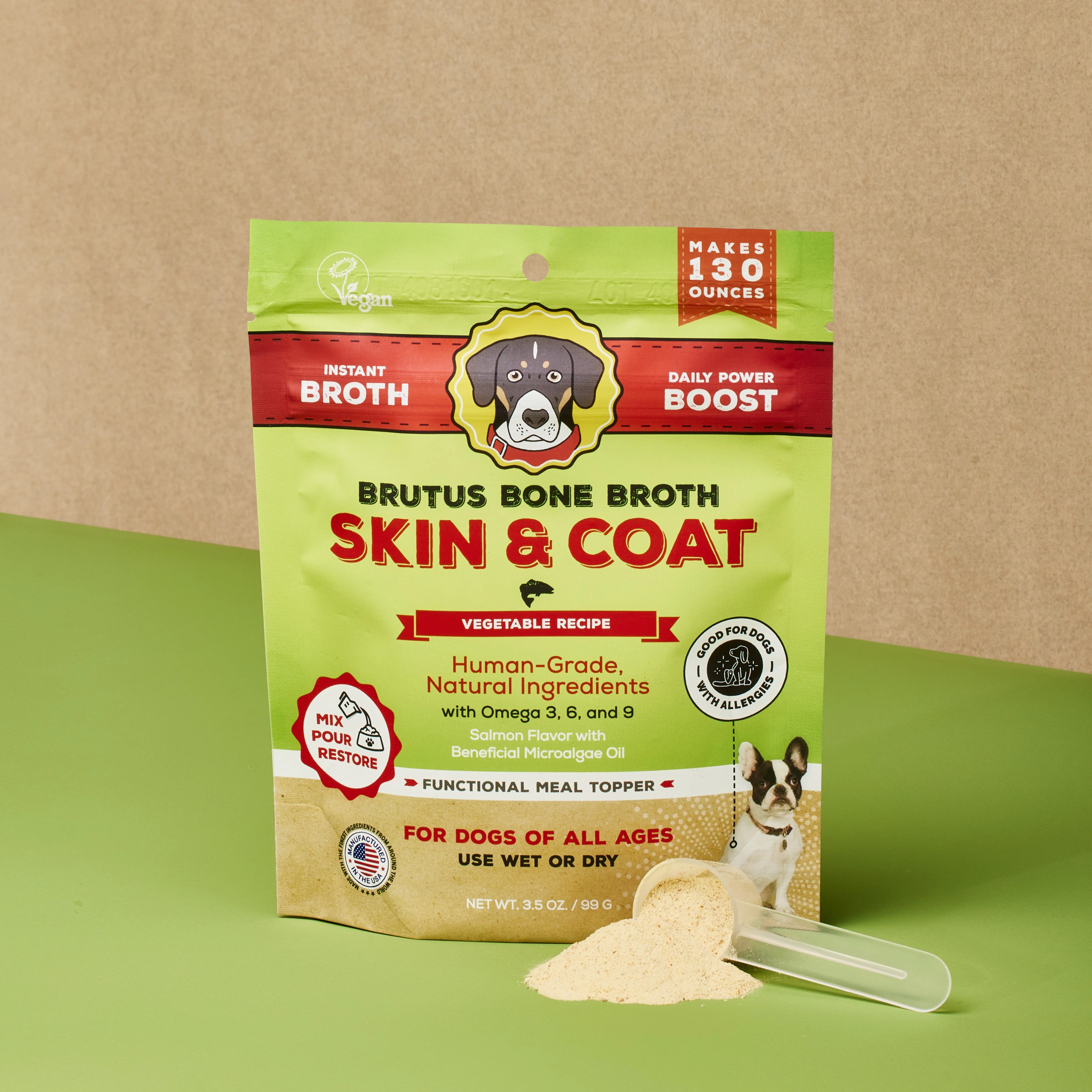 Brutus on the Go: Vegatable Skin & Coat Instant Bone Broth Mega Pack - Image 3