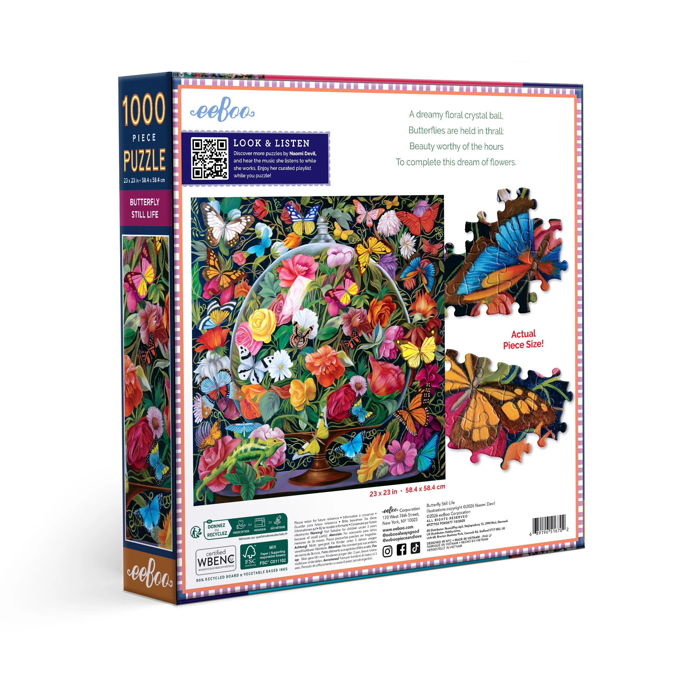 Butterfly Still Life 1000 Piece Puzzle - Image 7