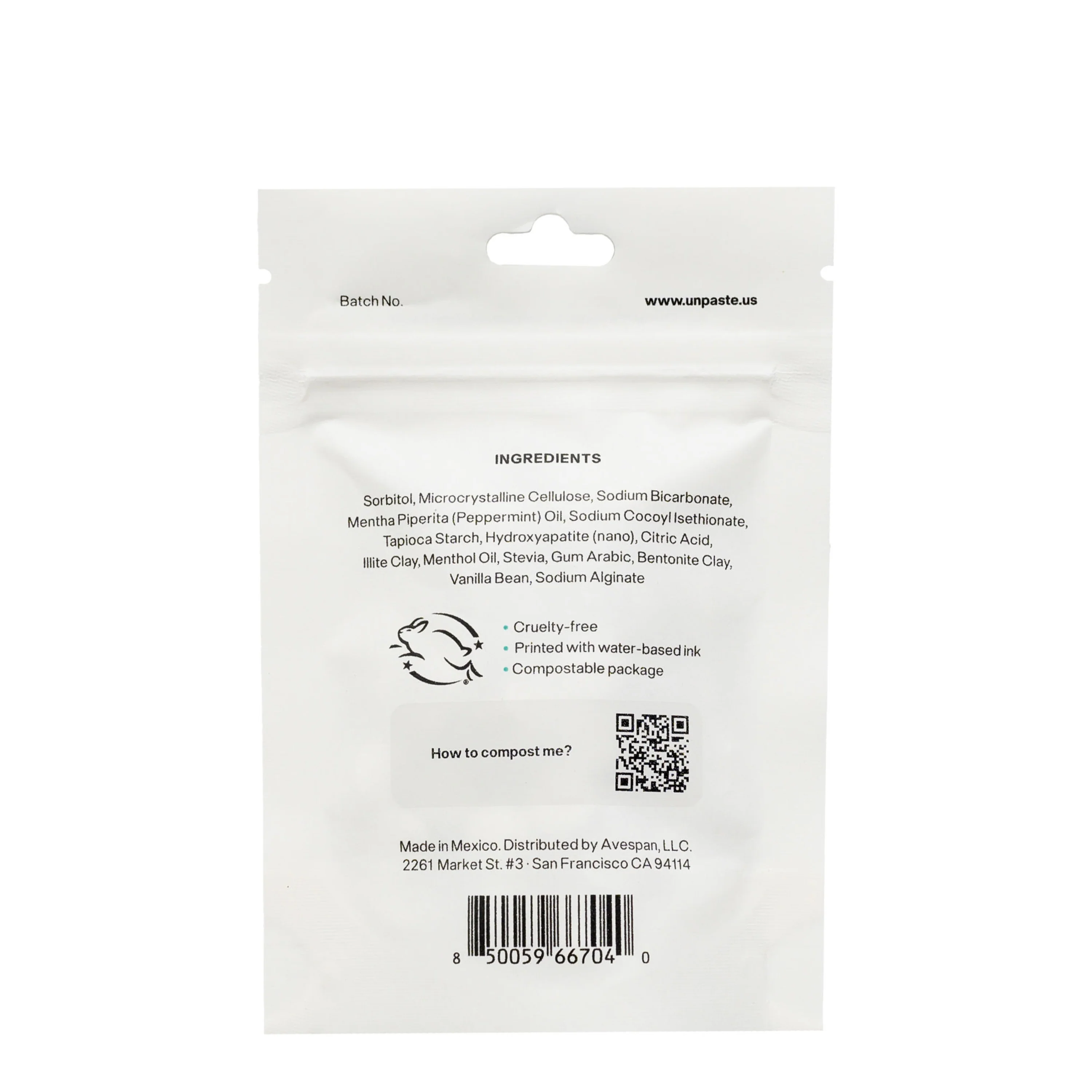 Fluoride Free Mint Toothpaste Tablets - Image 2