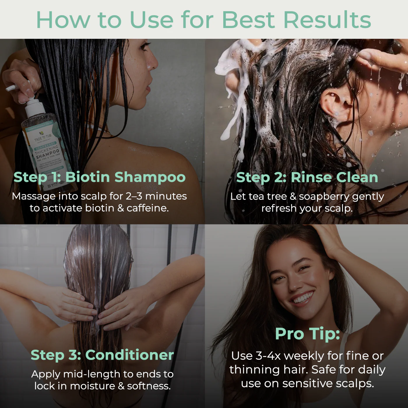 Thickening Caffeine & Biotin Shampoo and Conditioner Set - Image 7