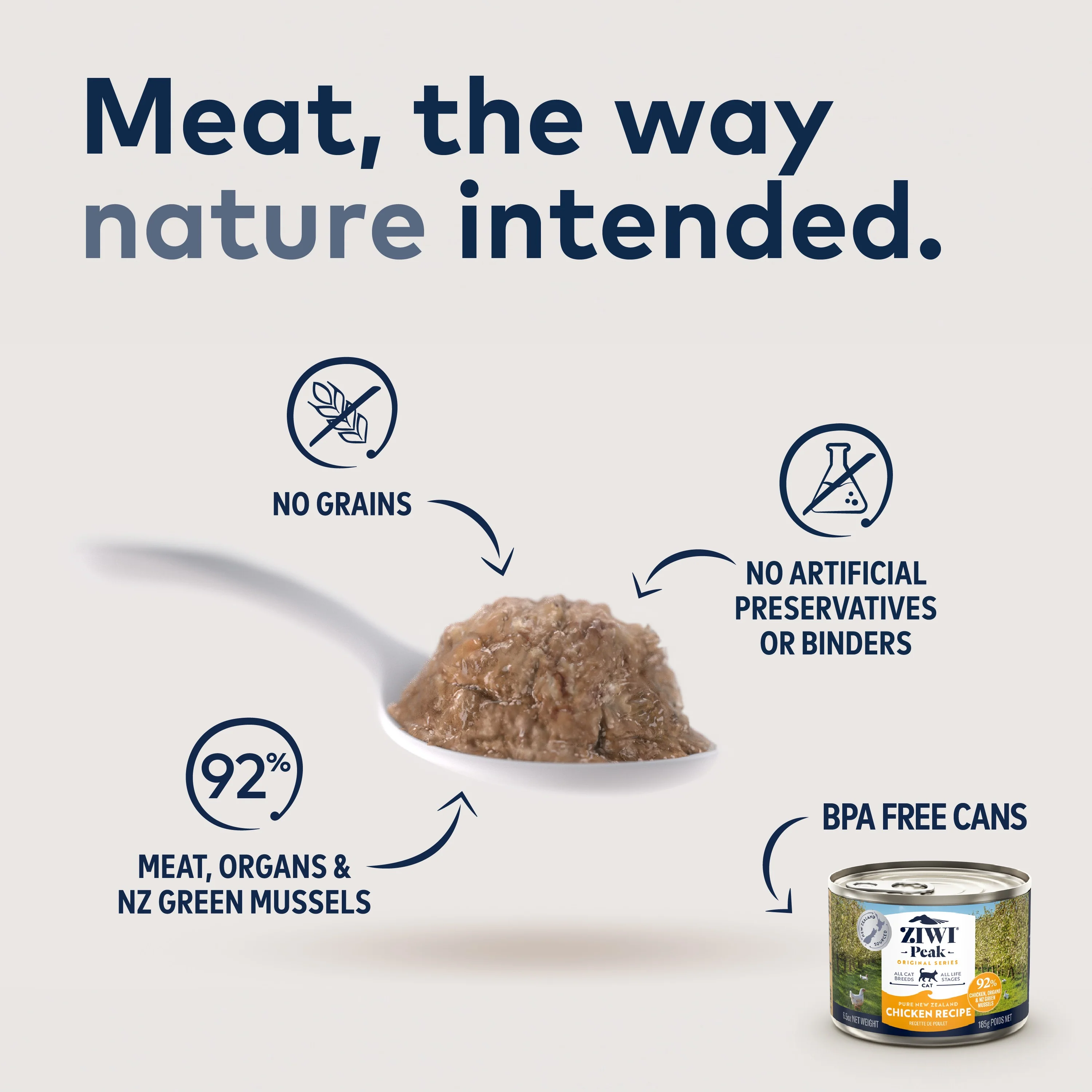 Canned Wet Cat Food- Chicken – All Natural, High Protein, Grain Free, Limited Ingredient, with Superfoods - Image 3
