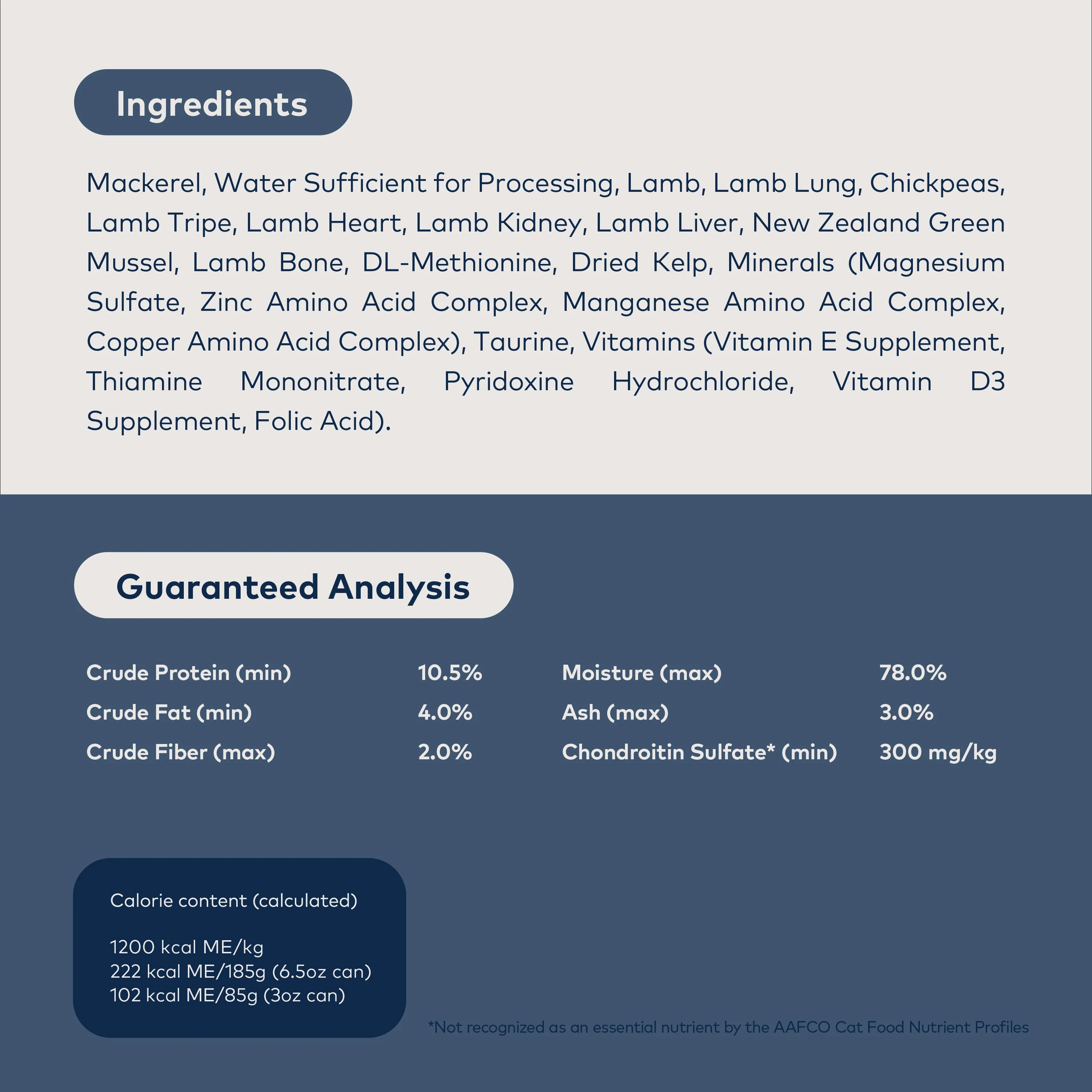Canned Wet Cat Food - Mackerel & Lamb – All Natural, High Protein, Grain Free, Limited Ingredient, with Superfoods - Image 6