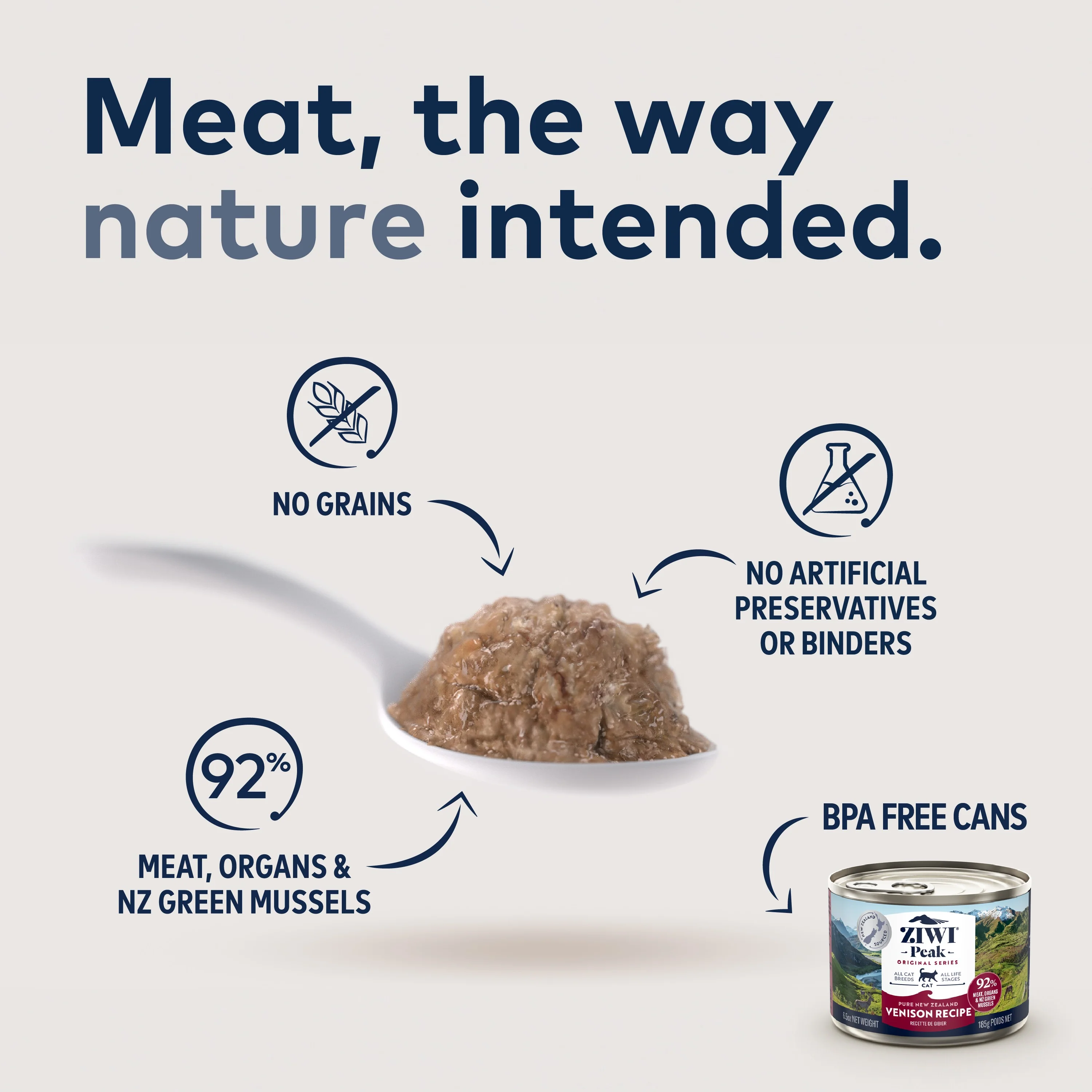 Canned Wet Cat Food - Venison – All Natural, High Protein, Grain Free, Limited Ingredient, with Superfoods - Image 3