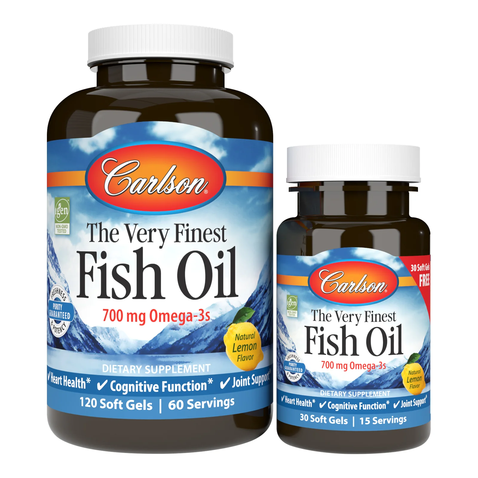 The Very Finest Fish Oil, Softgel - 700 mg Omega-3s - Image 2
