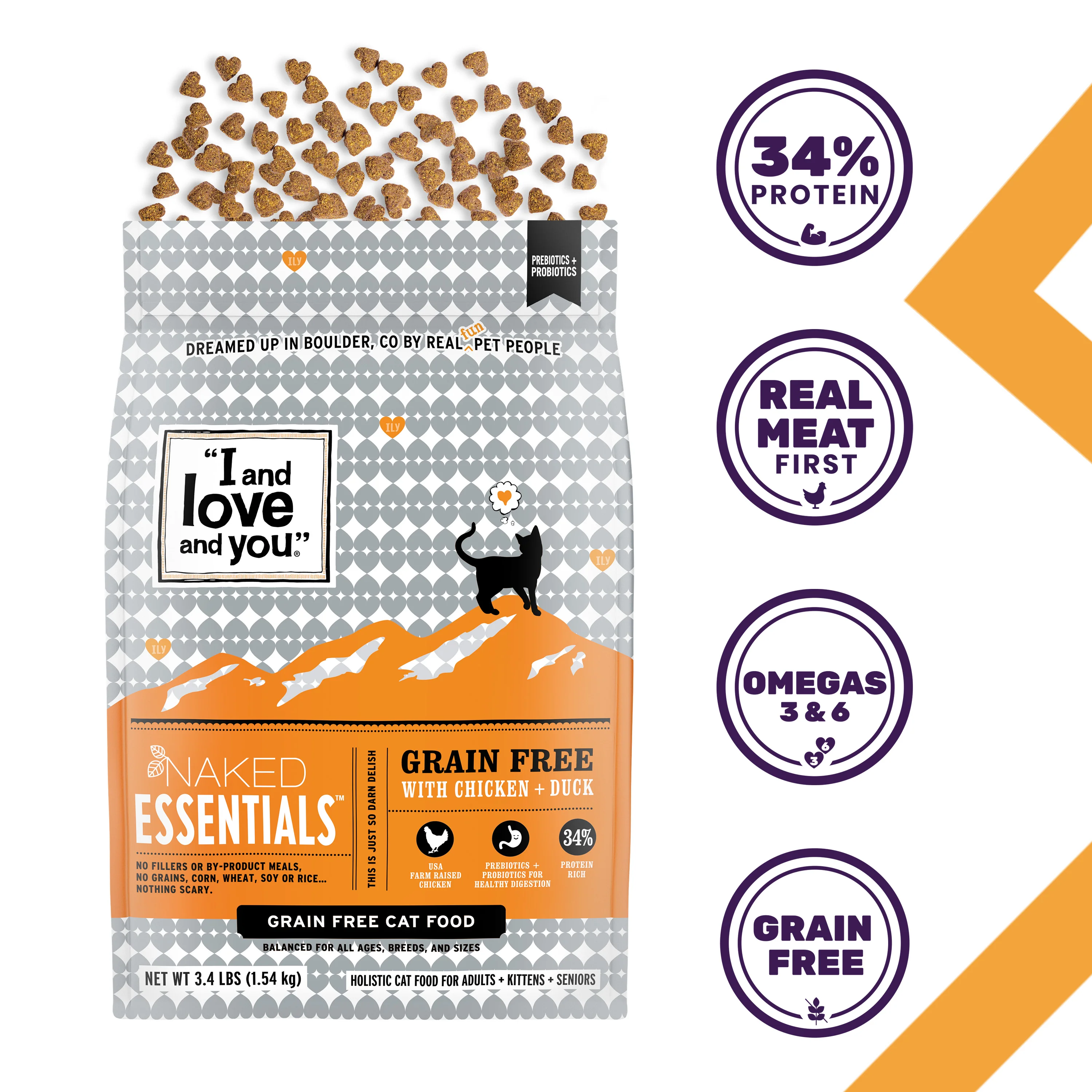Naked Essentials Chicken & Duck Recipe Dry Cat Food - Image 5