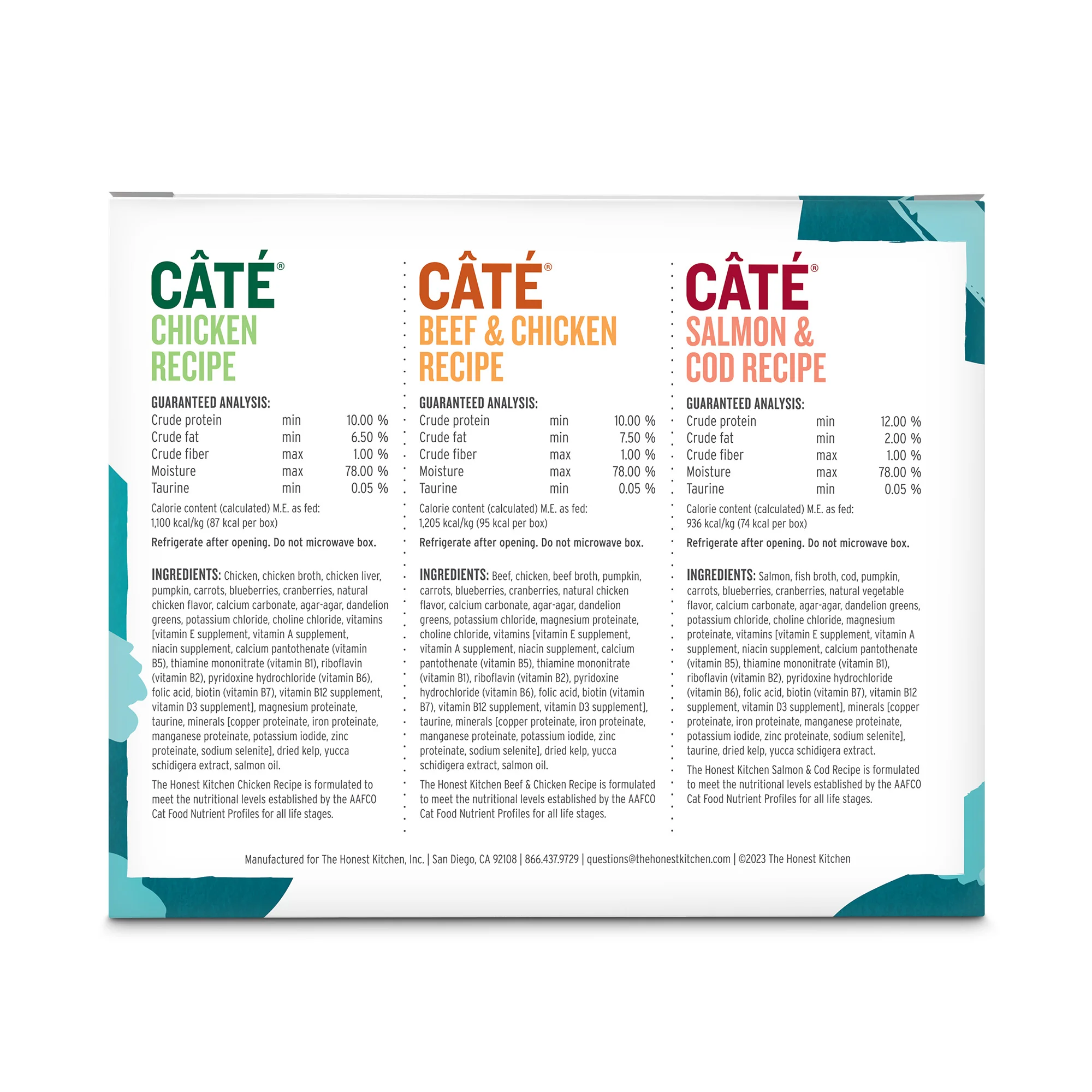 Câté Wet Cat Food - Grain Free Câté (Pâté), Variety Pack - Image 2