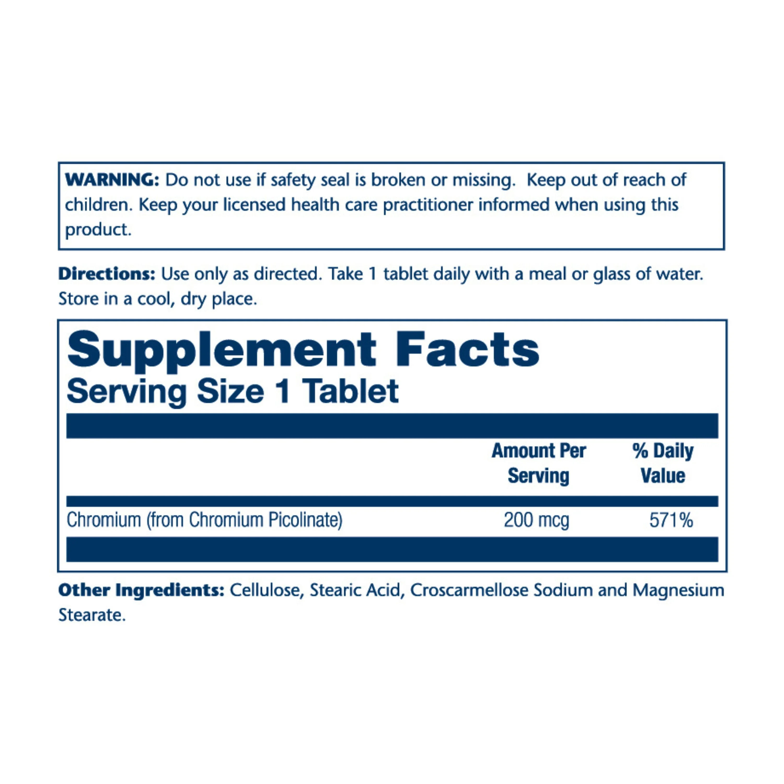 Chromium Picolinate, 200 mcg - Image 2
