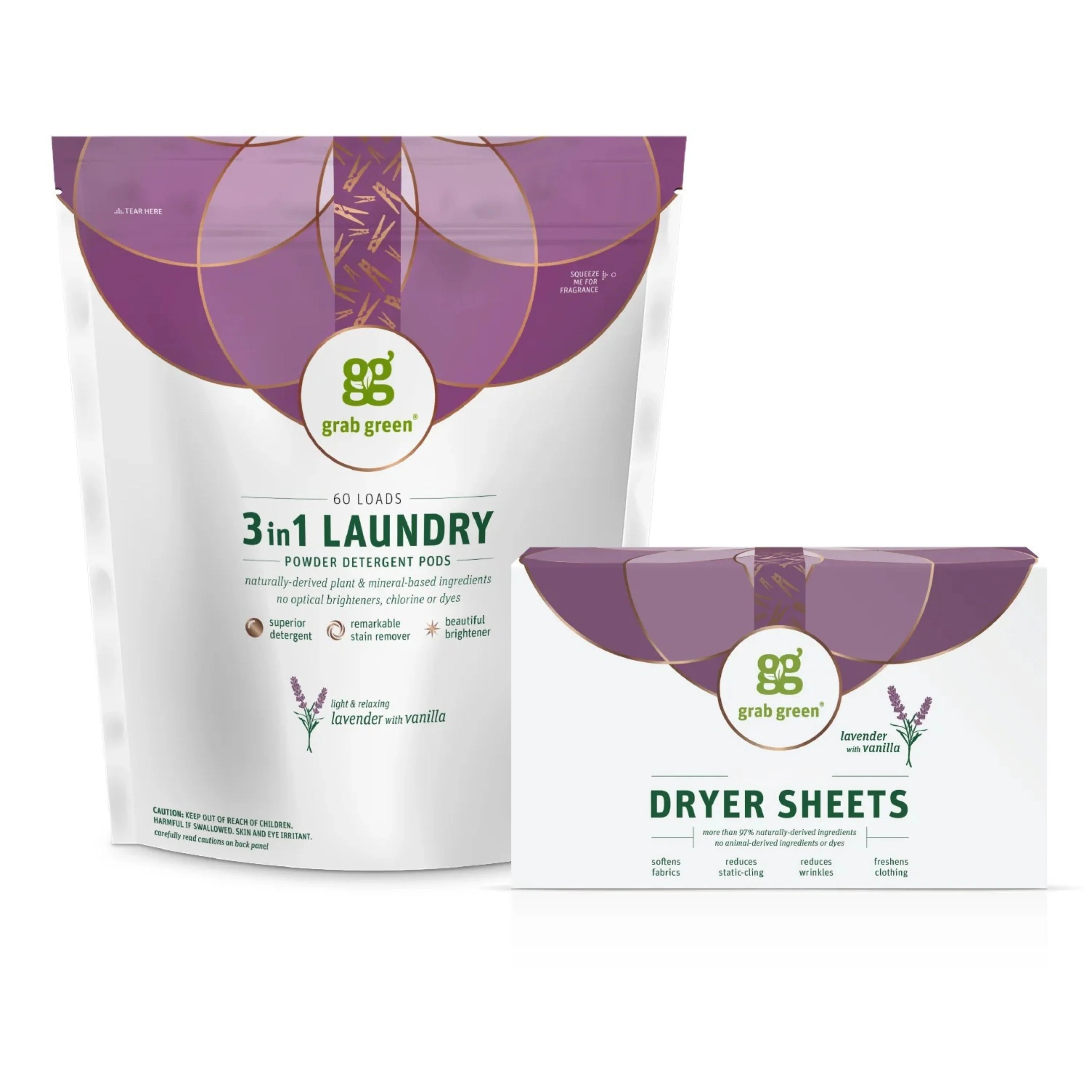 Classic 3 in 1 Laundry Detergent Pods + Dryer Sheets Kit - Image 3