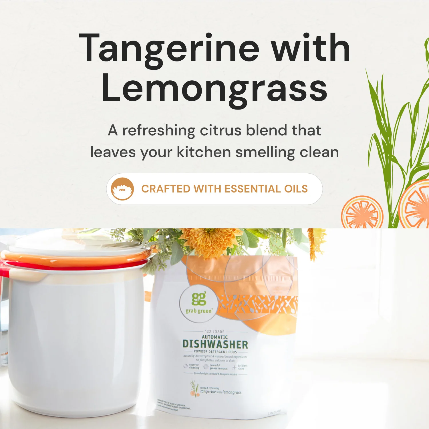 Classic Automatic Dishwashing Detergent Pods - Tangerine with Lemongrass - Image 7