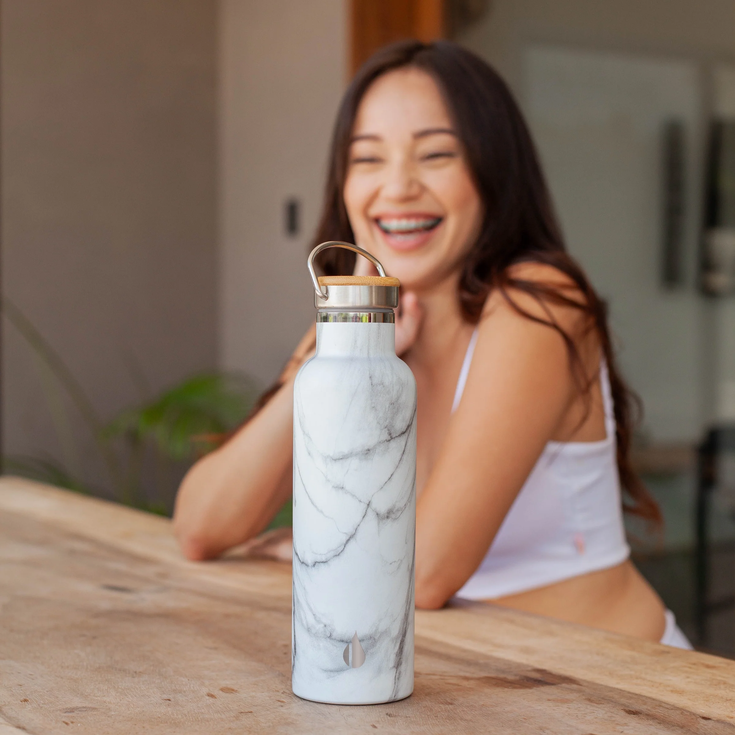 Classic Stainless Steel + Bamboo Lid Bottle - Image 12