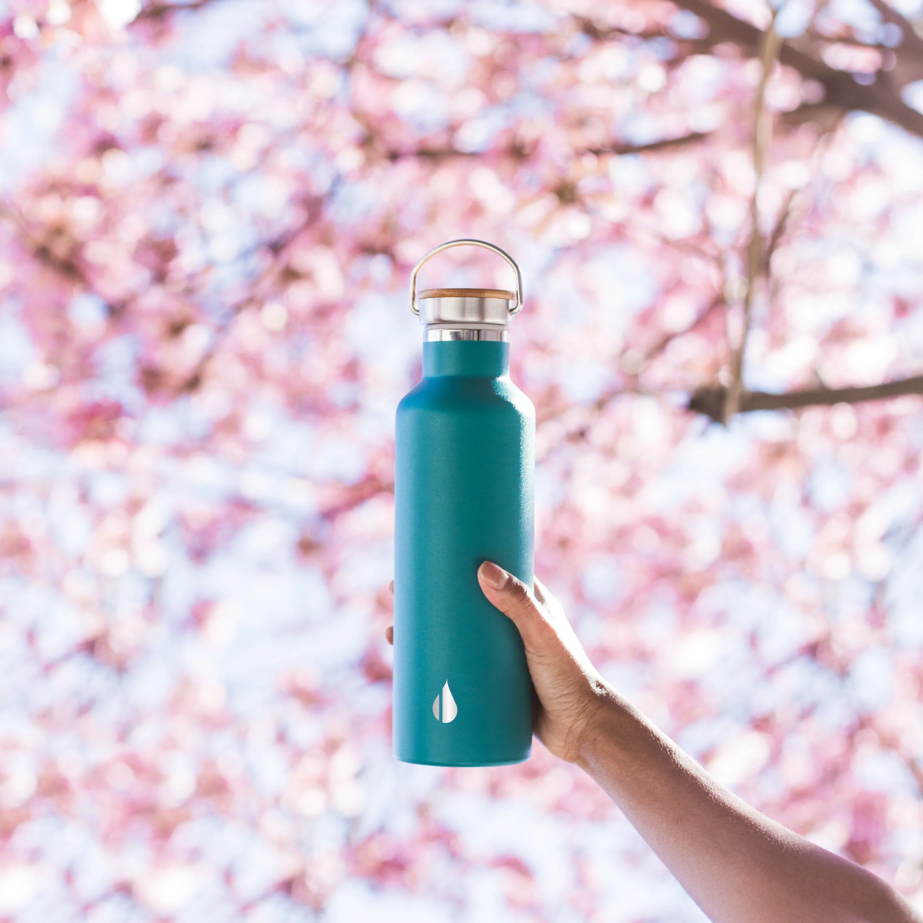 Classic Stainless Steel + Bamboo Lid Bottle - Image 14