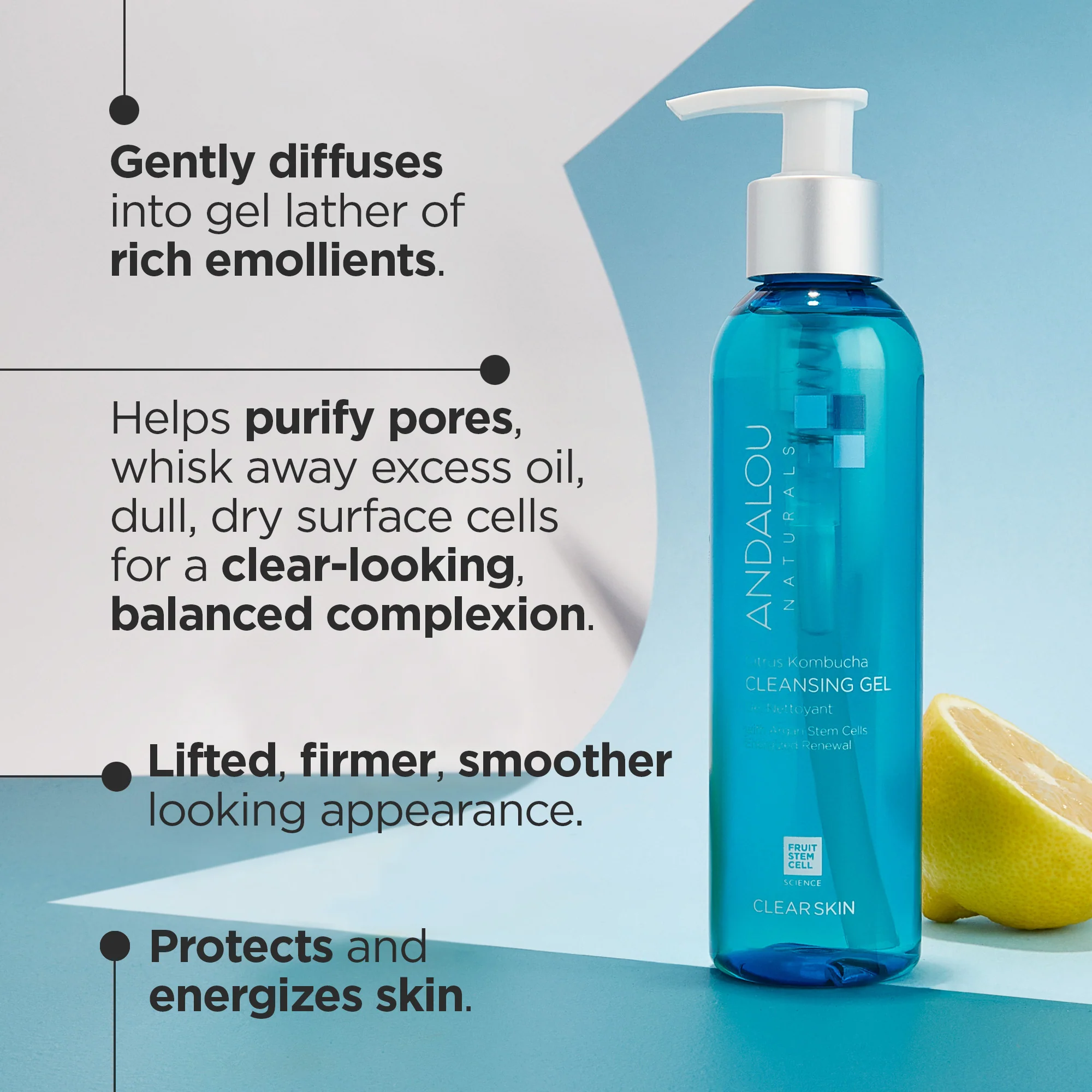 Clear Skin Citrus Kombucha Cleansing Gel - Image 3